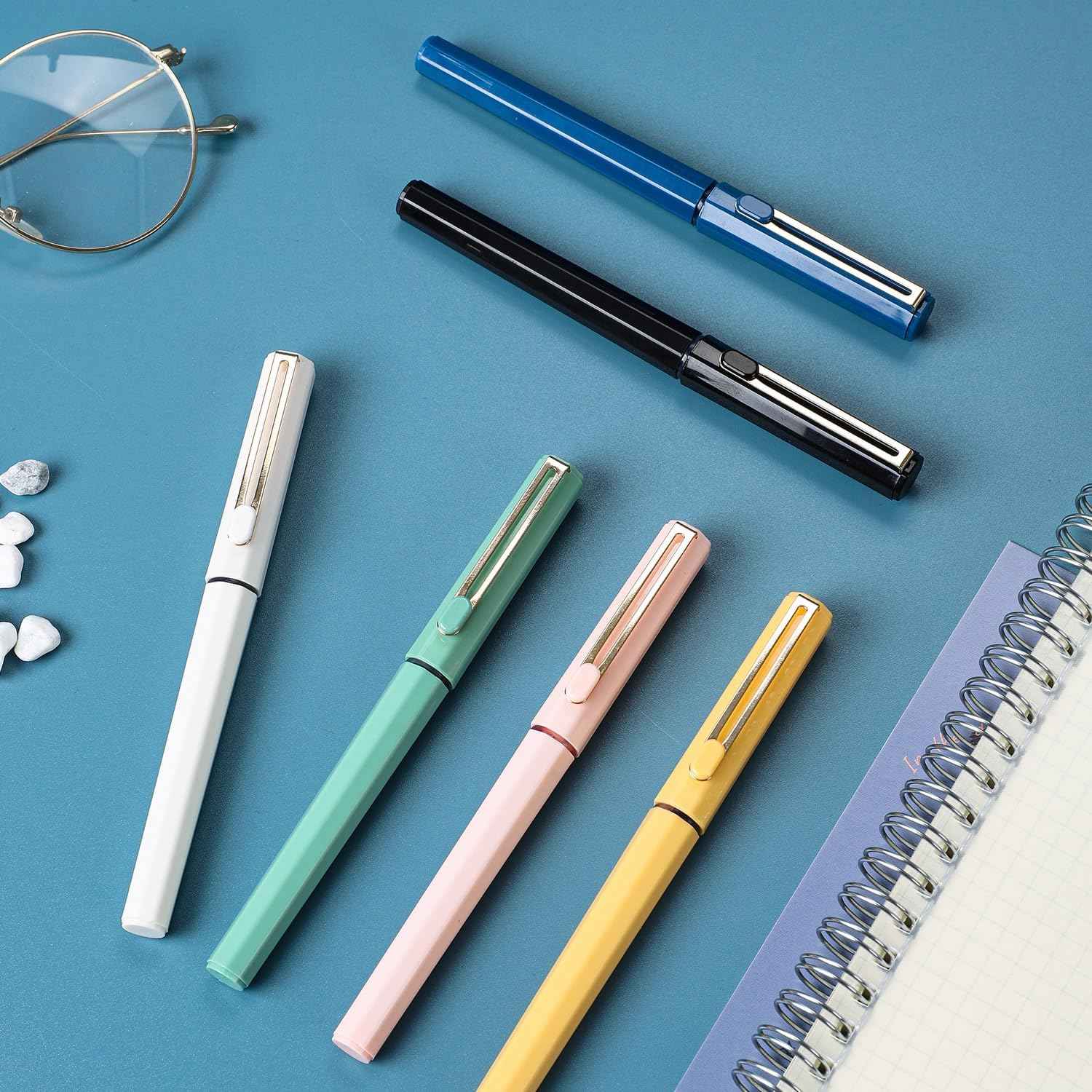 M&G 0.5mm Liquid Rollerball Pens,Black Ink 6 Pack - TTpen