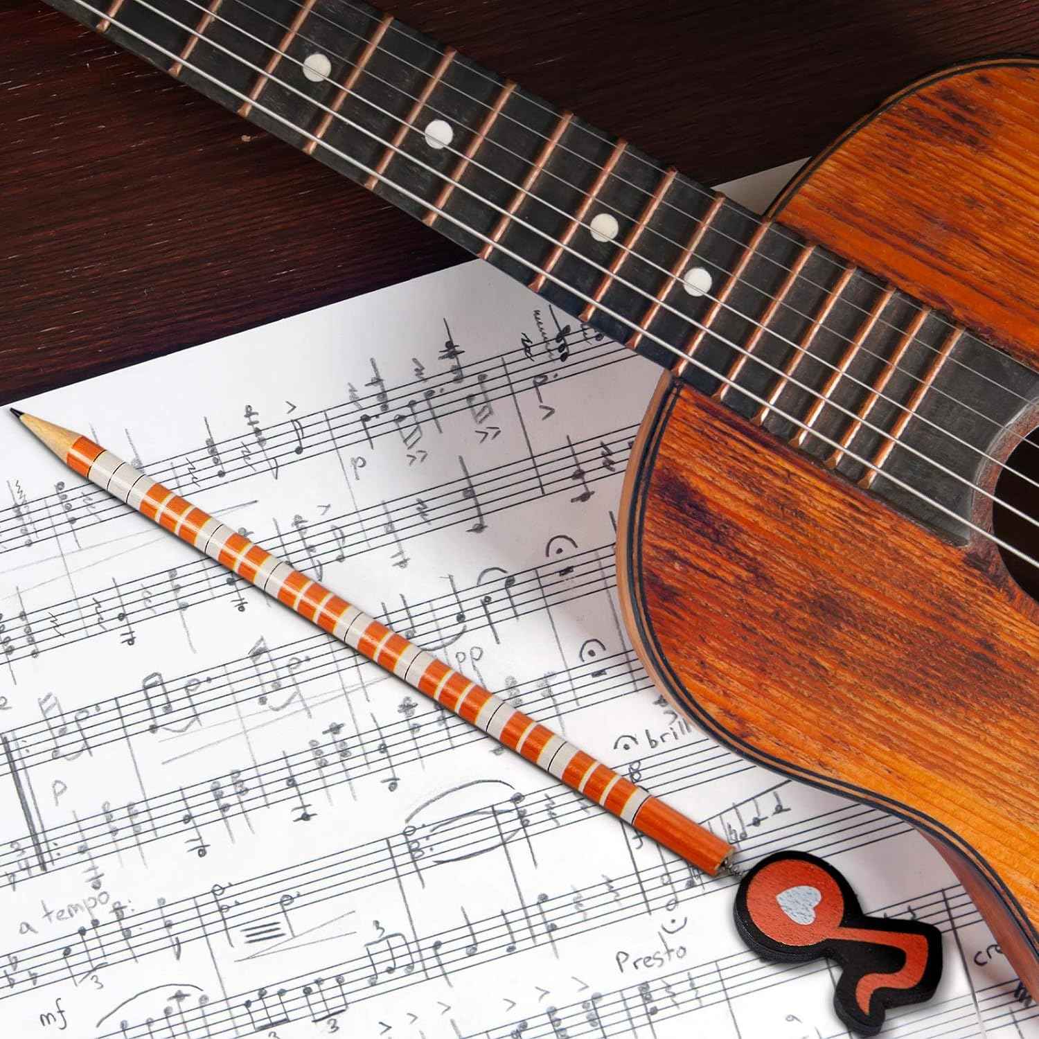 12 Pieces Music Notes Pencils Kids Wooden Pencils - TTpen