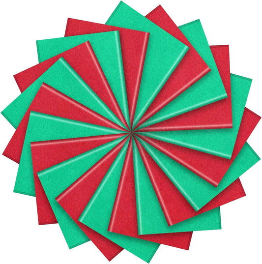 100 Sheets Tissue Wrapping Paper for DIY Crafts 35x50cm Red Green - TTpen