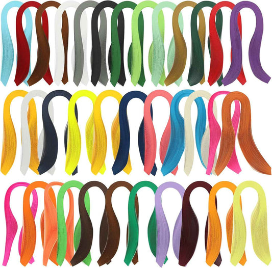 35 Colors 4200 Strips Paper Quilling Strips Set Width 3mm Length 54cm - TTpen