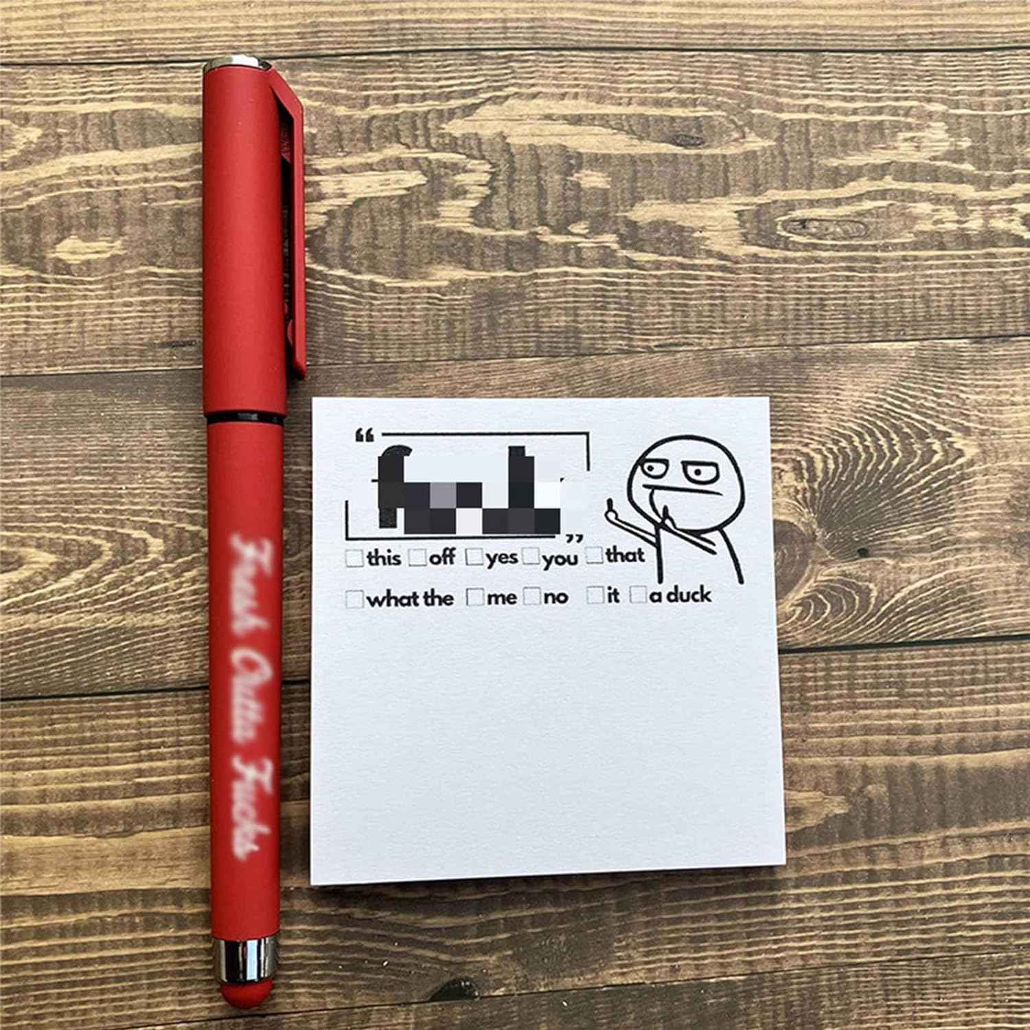 Fresh Outta Fucks Pad and Pen with Funny Stickers 2 Pack - TTpen