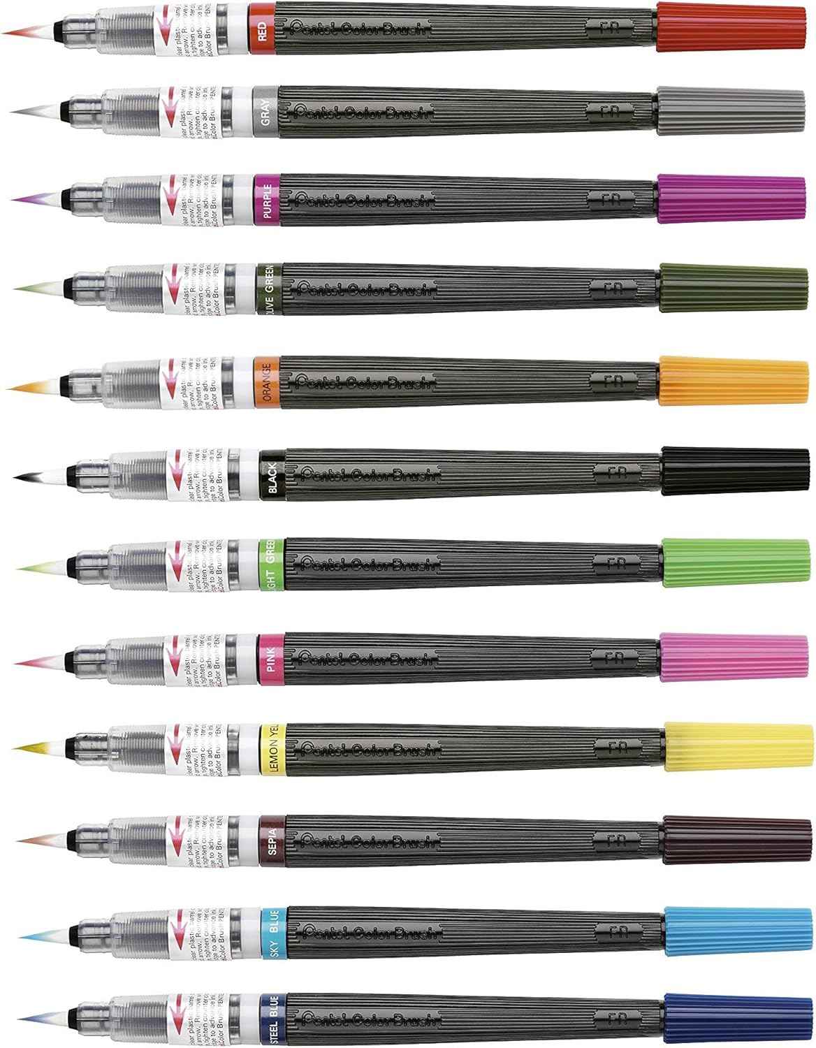 Pentel Art Brush Color Pen with Ink Refill