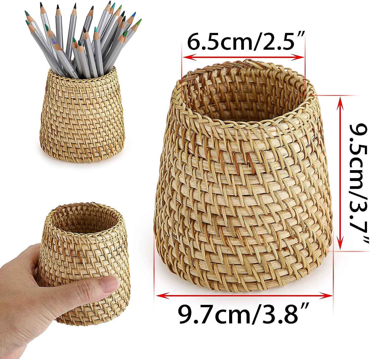 Rattan Pen Cup,Handmade Desk Pencil Holders - TTpen
