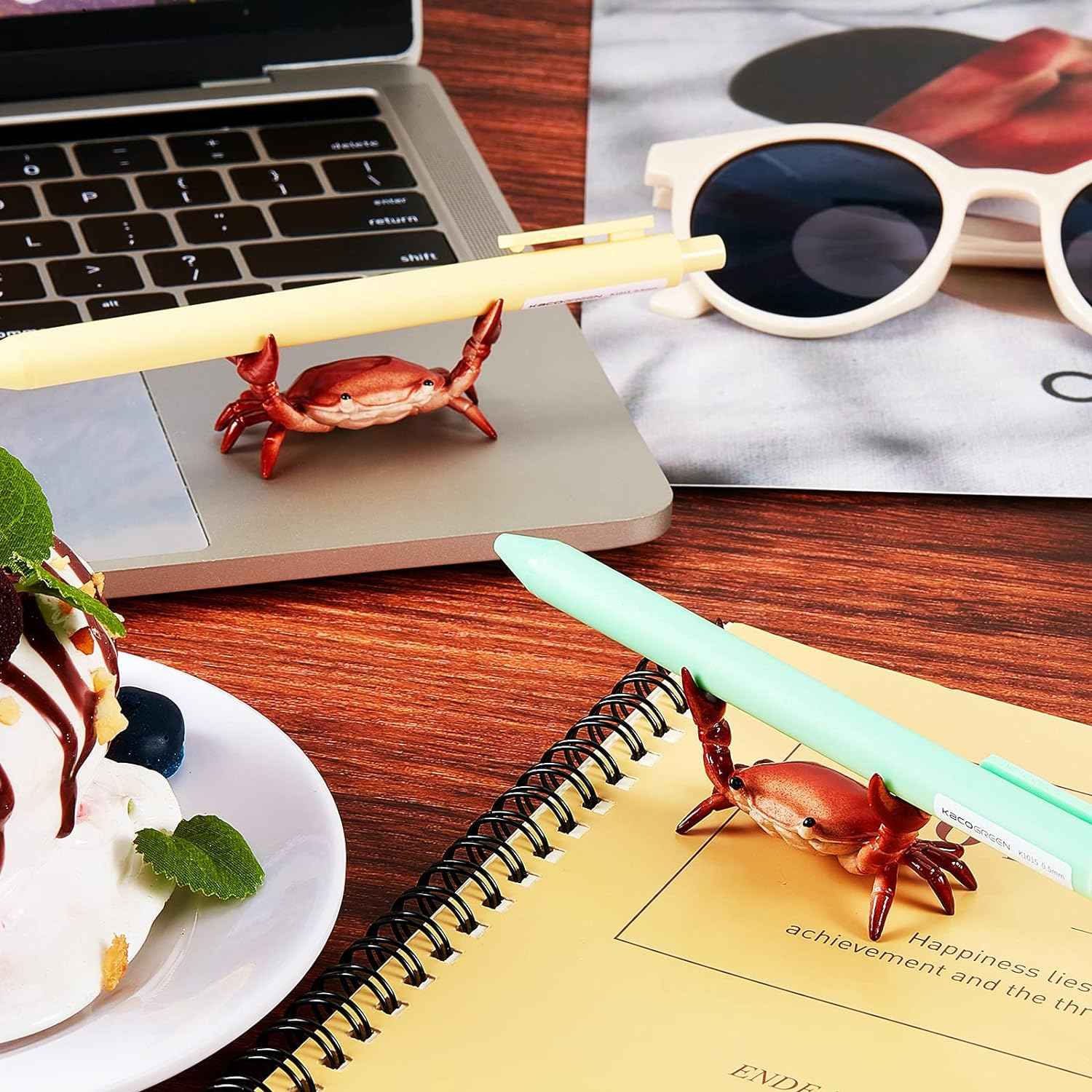 2Pcs Creative Cute Weightlifting Crab Pen Holder - TTpen