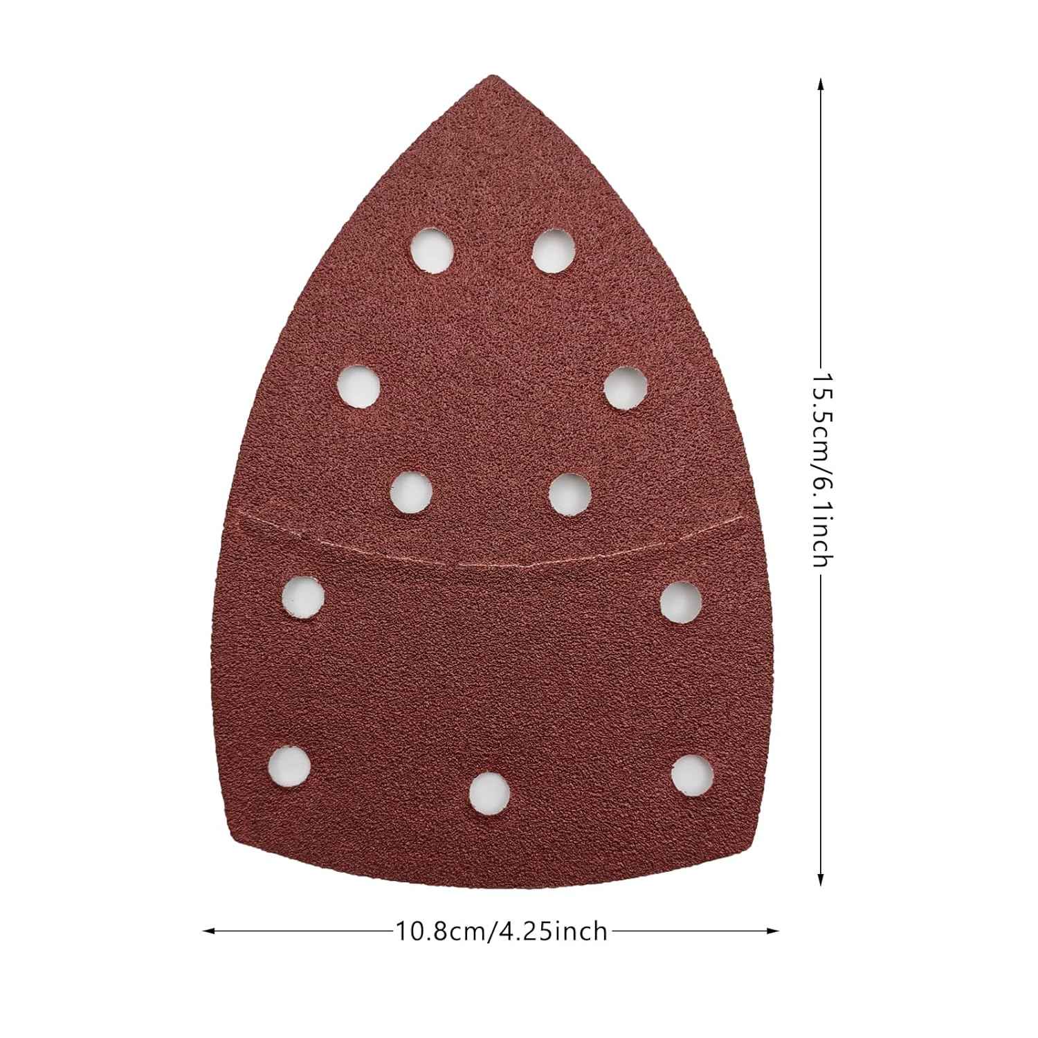 50PCS Mouse Detail Sander Paper,40/60/80/120/180/240 Grit 11 Holes - TTpen