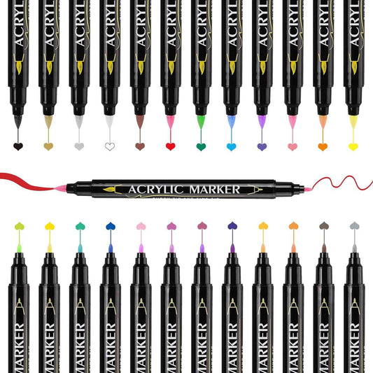 Guangna 36 Colors Dual Brush Tip Acrylic Paint Markers - TTpen