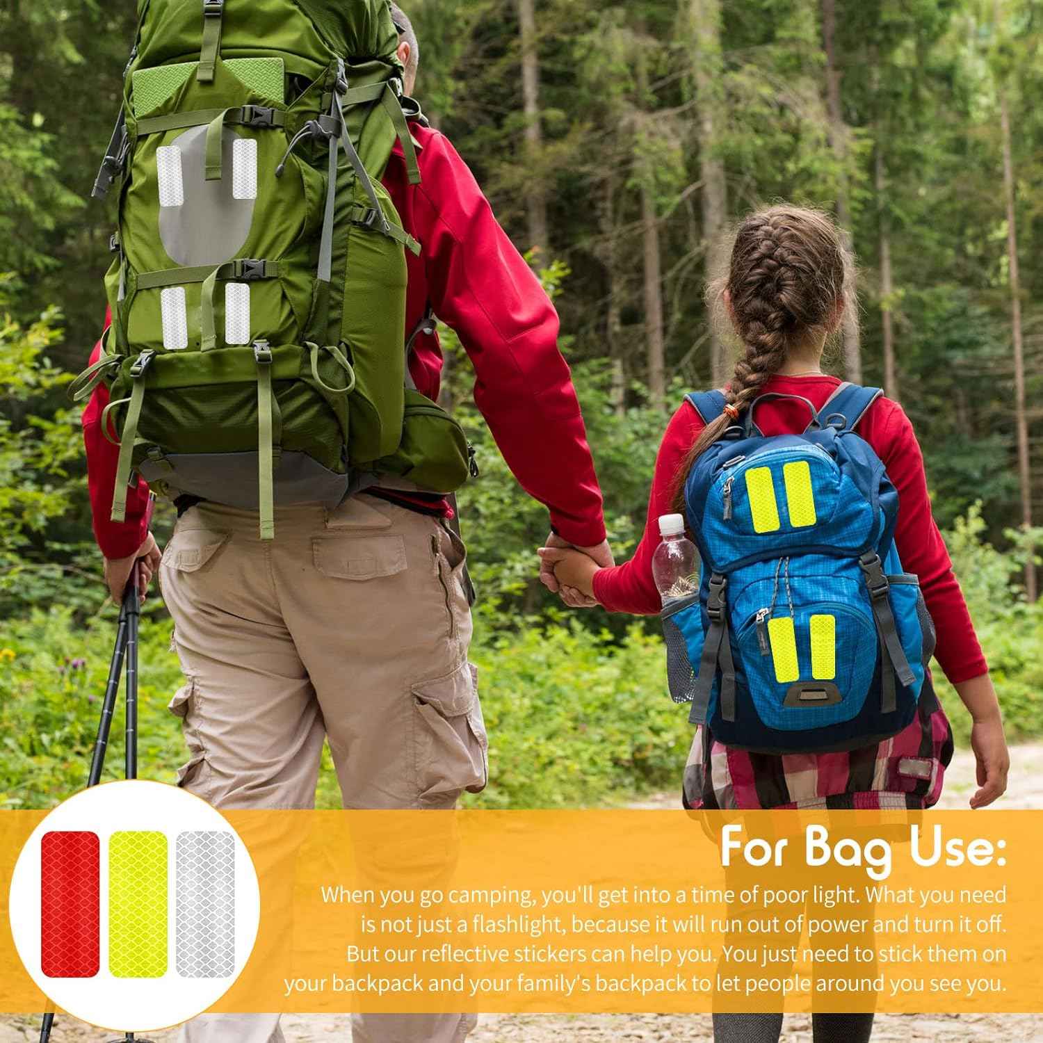 60PCS Warning Safety Reflective Tape Stickers 3x8cm - TTpen