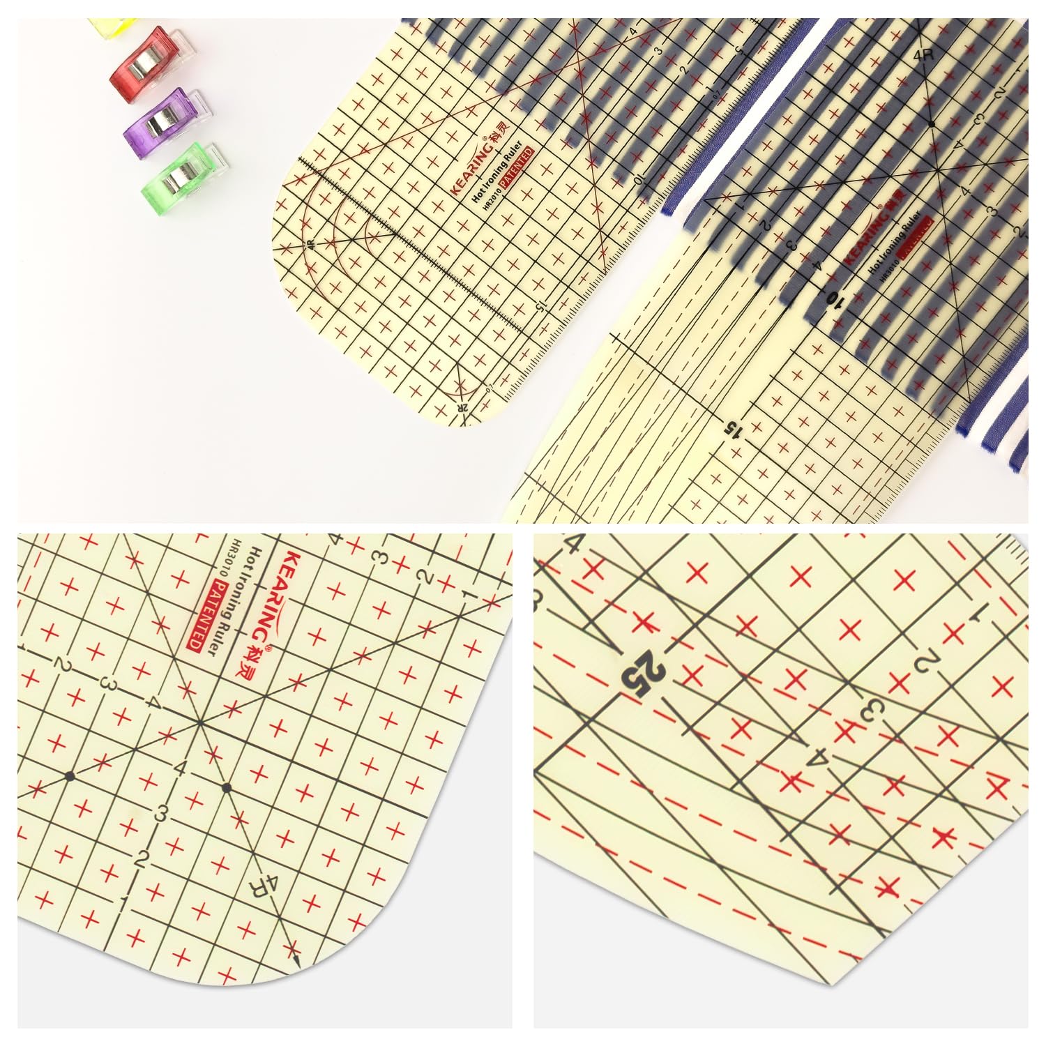 Metric Hot Hem Ironing Ruler for Sewing