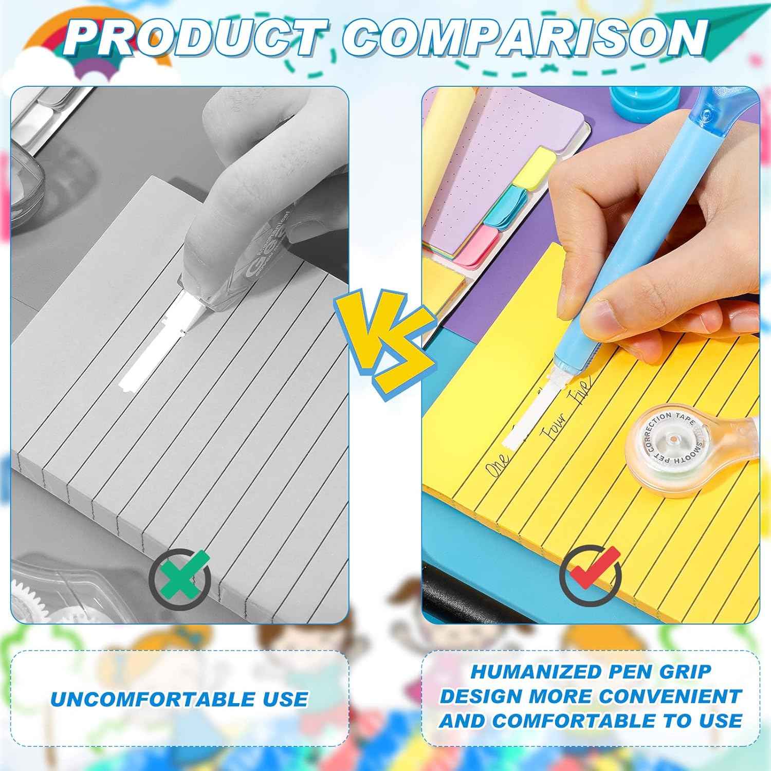 10 Pack Correction Tape Pen Eraser for School Office Supplies - TTpen