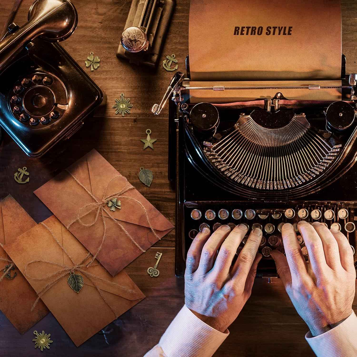 60PCS Vintage Stationary Paper and Envelopes Set - TTpen