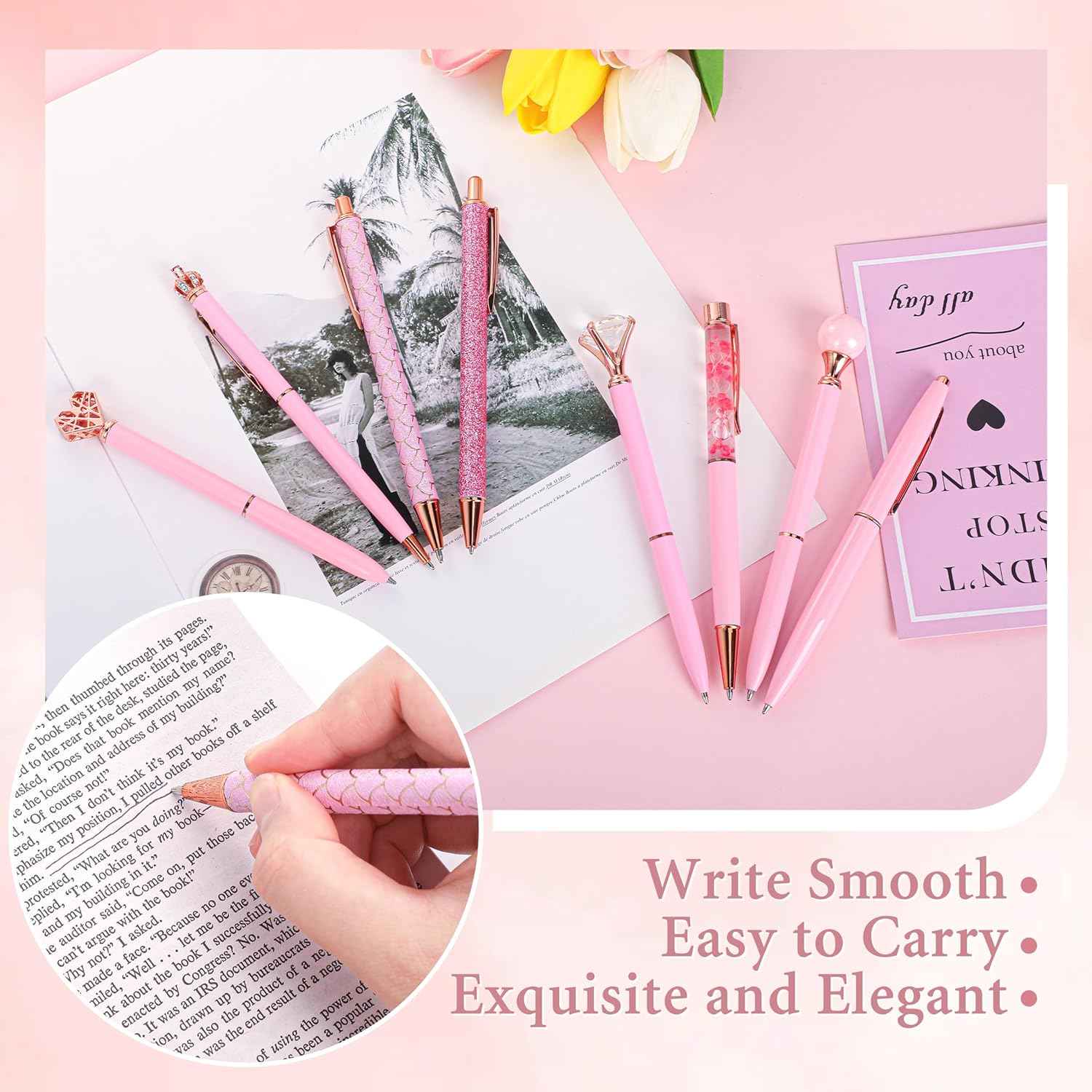 10Pcs Ballpoint Pens Set Party Favors for Kids Purple Pink Pens Gifts - TTpen