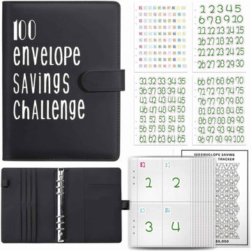100 Day Challenge A5 Money Saving Budget Binder Black - TTpen