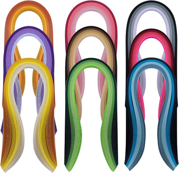 900 Paper Quilling Strips Set,36 Colors width 3mm Length 39cm - TTpen
