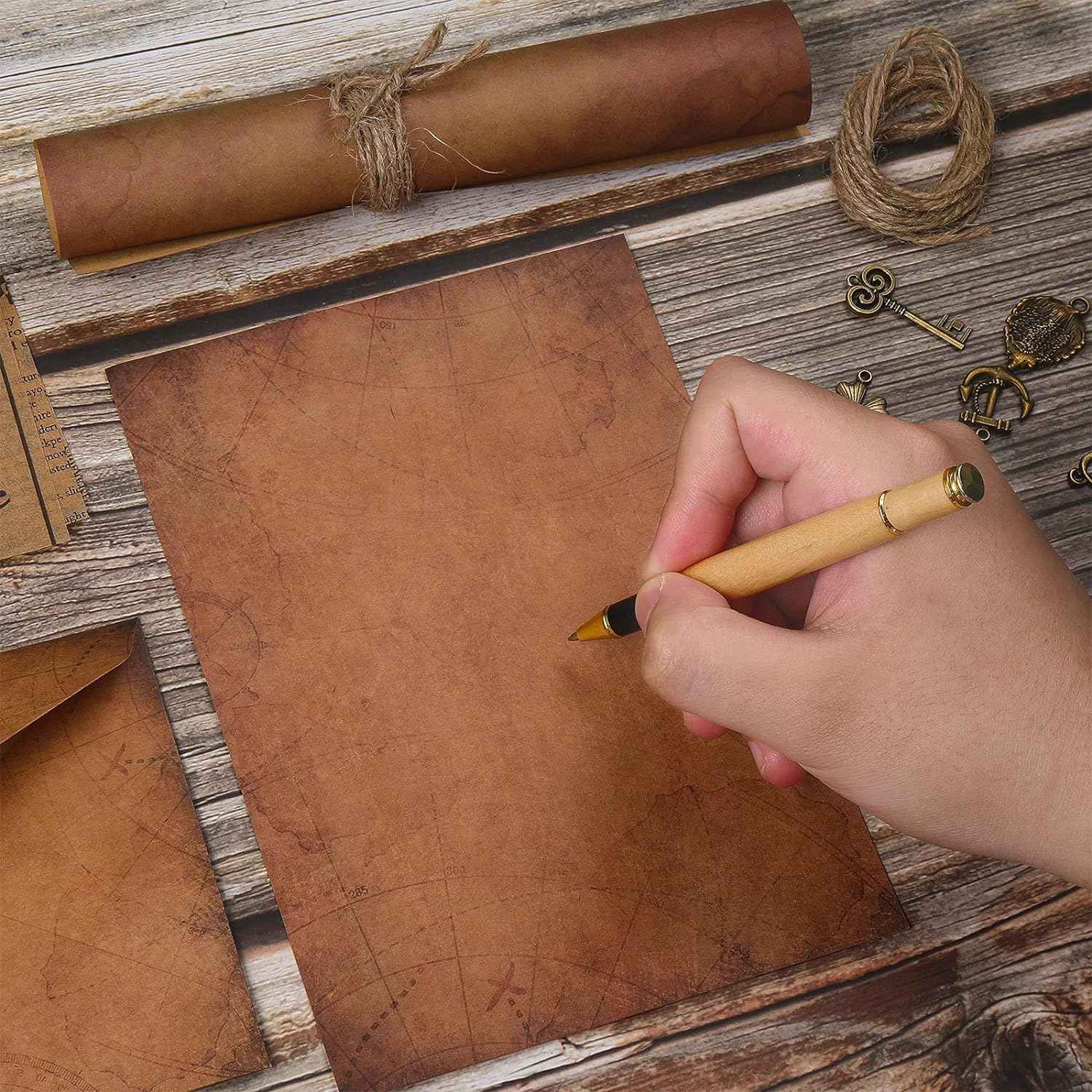 60PCS Vintage Stationary Paper and Envelopes Set - TTpen