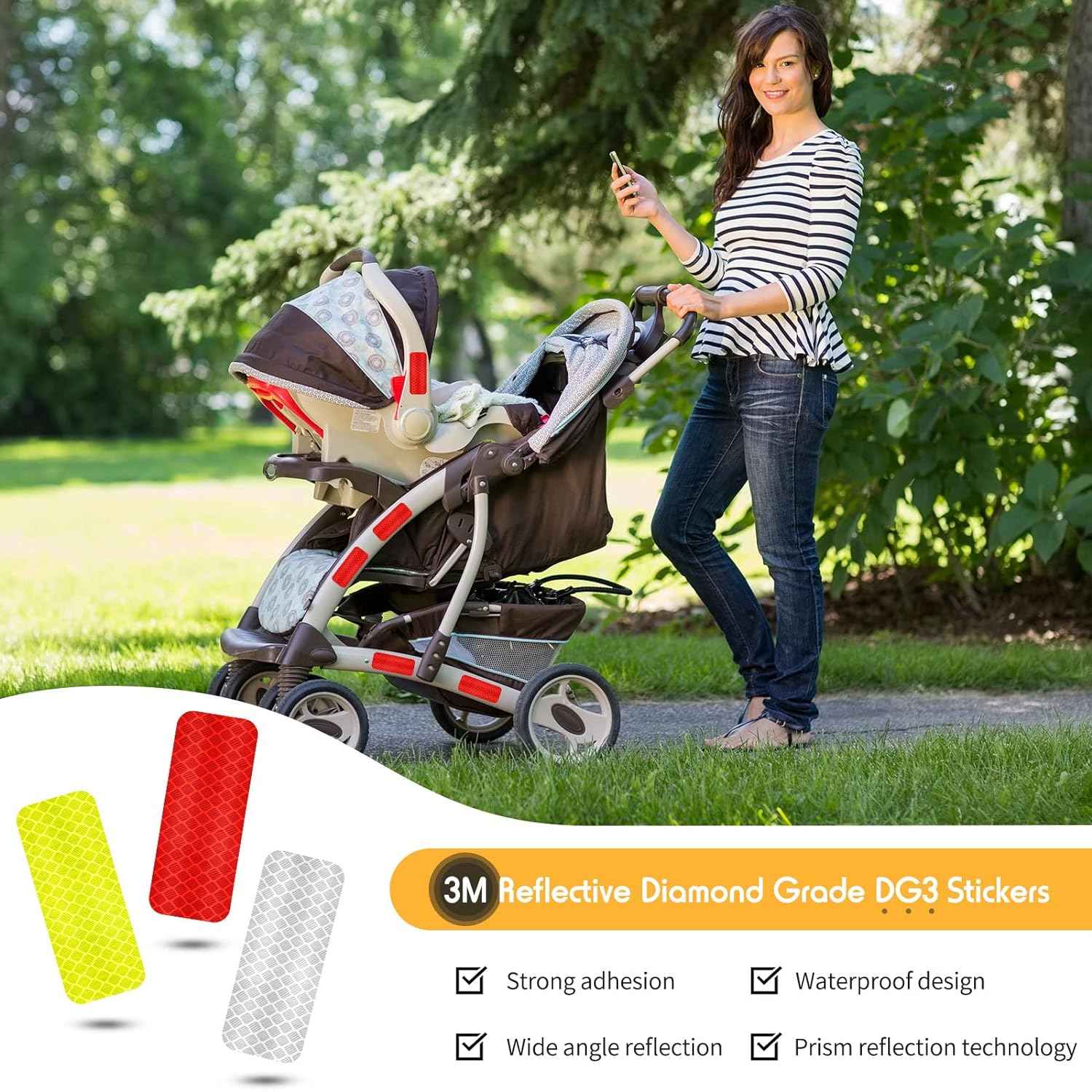 60PCS Warning Safety Reflective Tape Stickers 3x8cm - TTpen