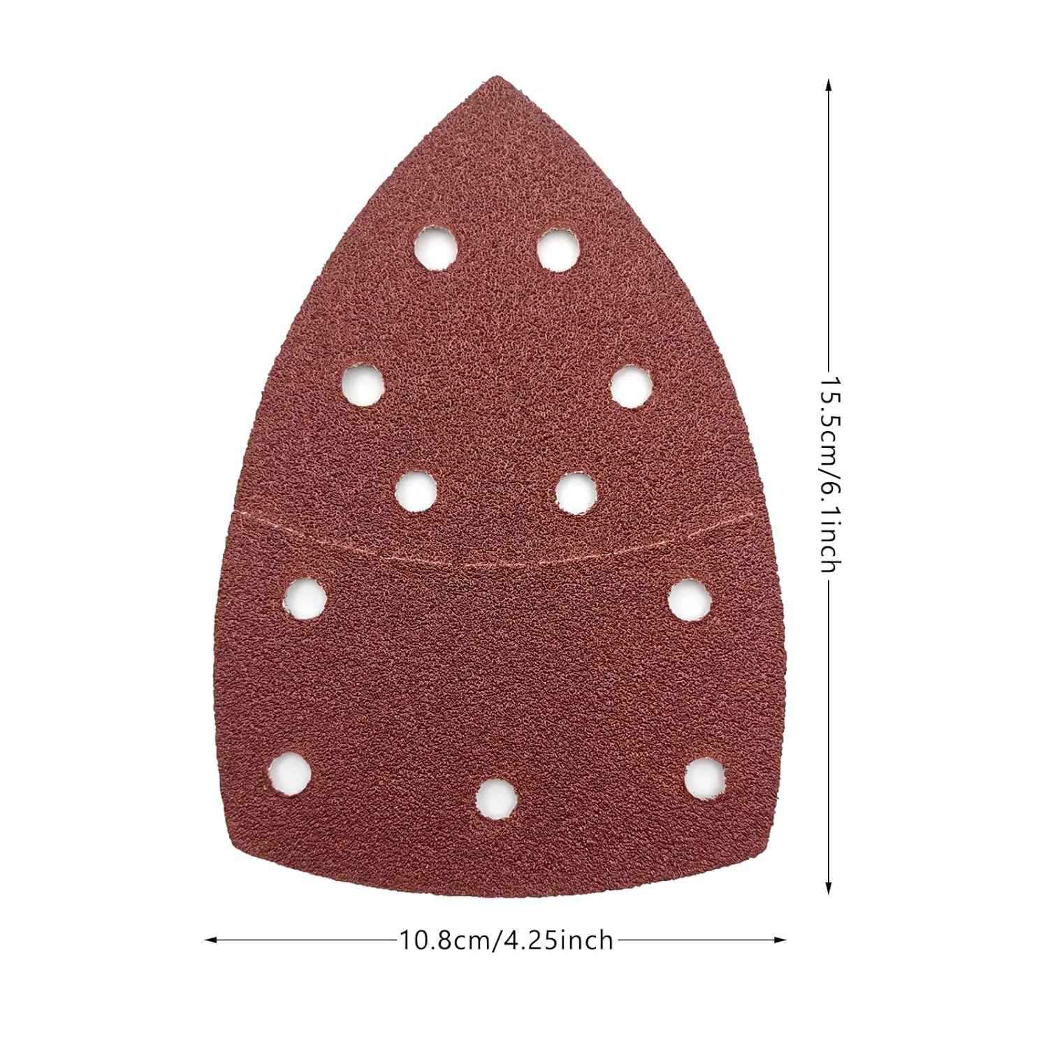50PCS Mouse Detail Sander Paper,40/60/80/120/180/240 Grit 11 Holes - TTpen