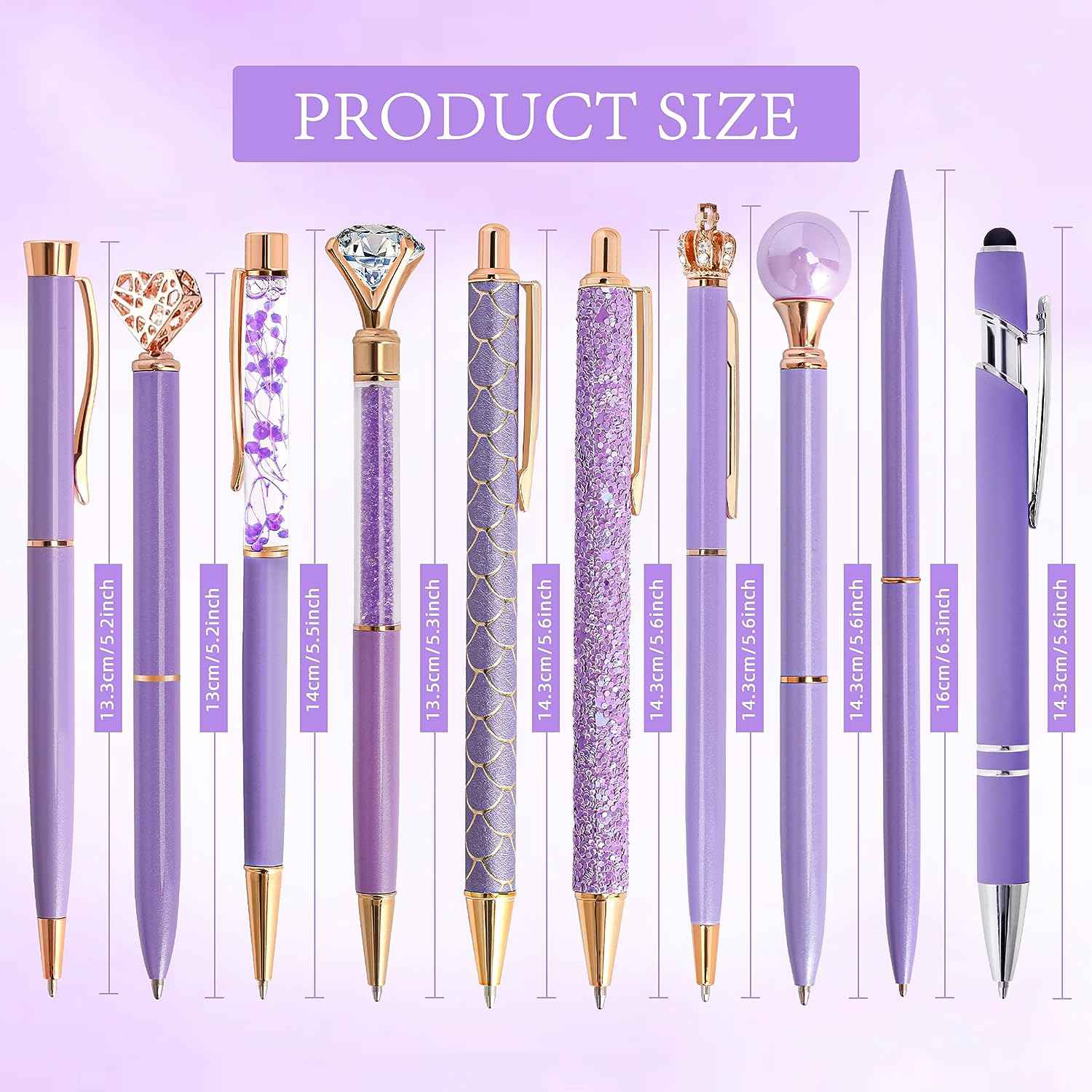 10Pcs Ballpoint Pens Set Party Favors for Kids Purple Pink Pens Gifts - TTpen