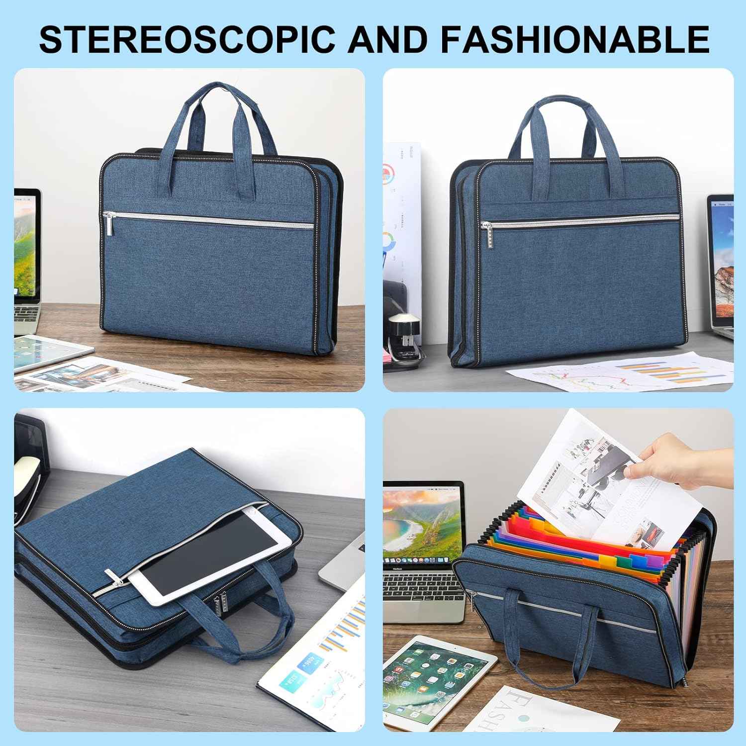 26 Pockets Expanding A4 File Folder Organizer with Handle - TTpen