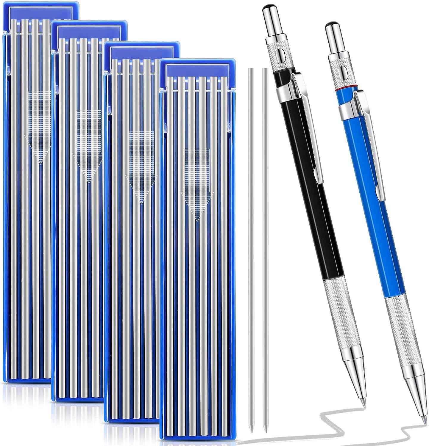2Pcs Welders Mechanical Pencils with 48PCS Round Refills - TTpen