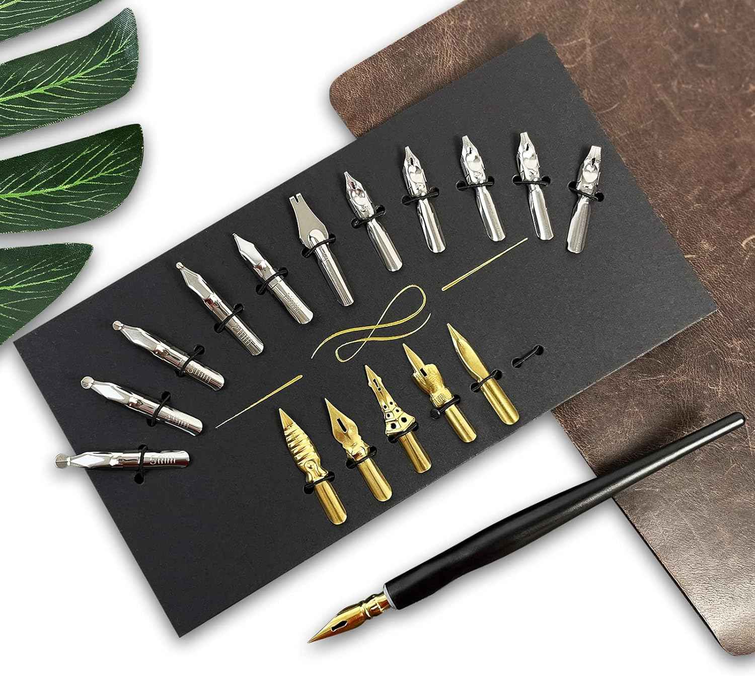 17 Pieces Stainless Steel Calligraphy Pen Nibs Set - TTpen