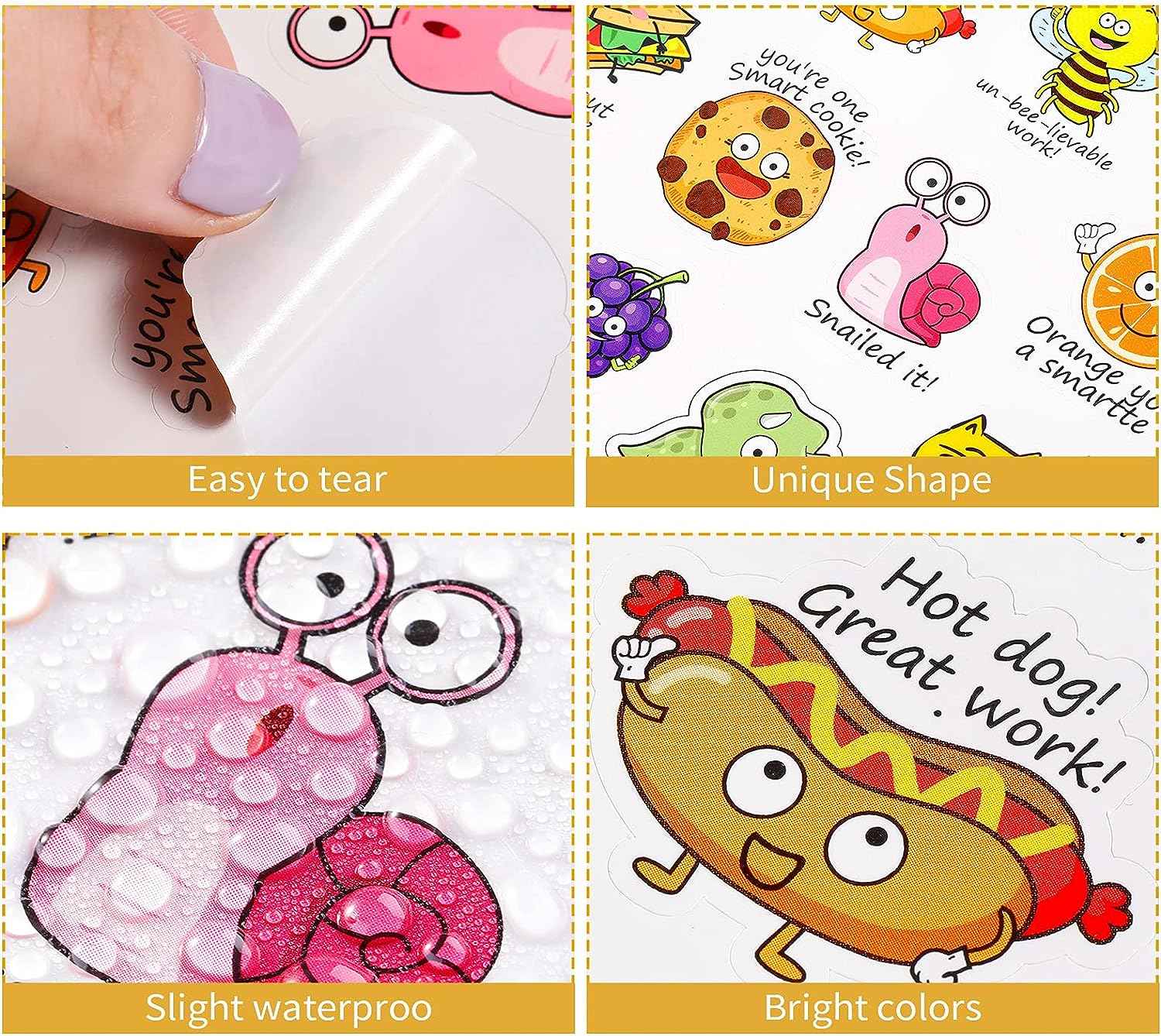 400 Pieces Punny Rewards Stickers for Kids Teacher School Classroom - TTpen