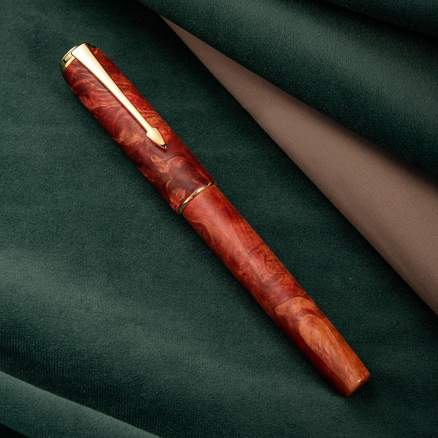 Hongdian A7 Stabilized Wood Fountain Pen Coral Red