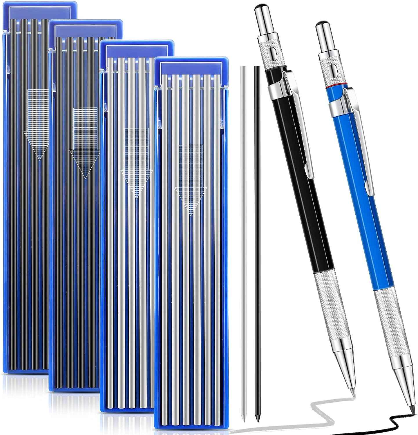 2Pcs Welders Mechanical Pencils with 48PCS Round Refills - TTpen