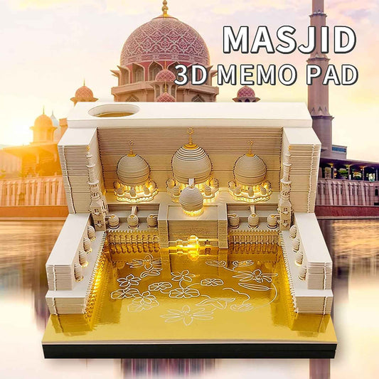 Masjid Art Paper Notepad 3D Memo Pads with Light - TTpen
