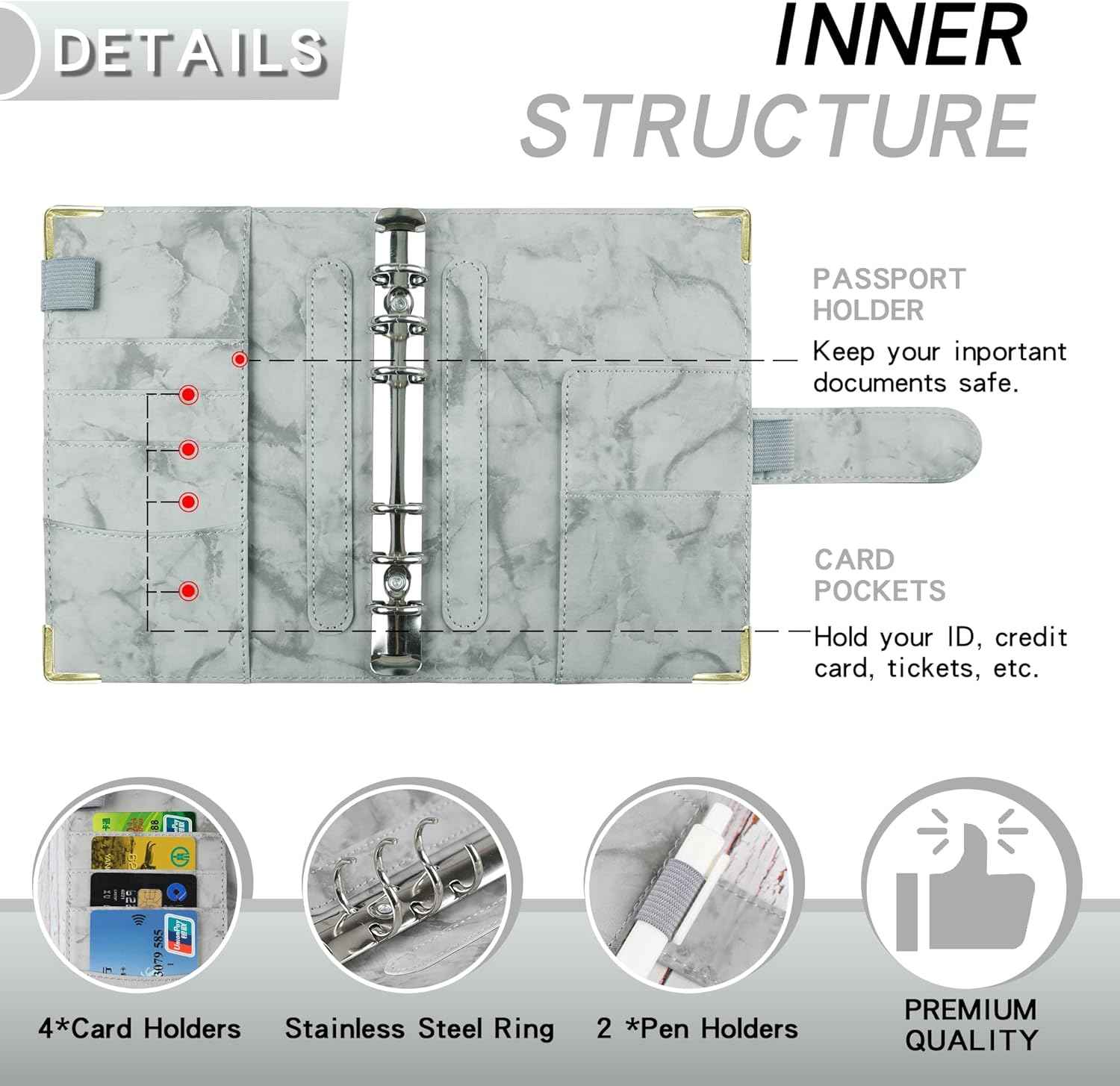 A6 Budget Binder with 12pcs Zipper Cash Envelopes Money Organizer - TTpen
