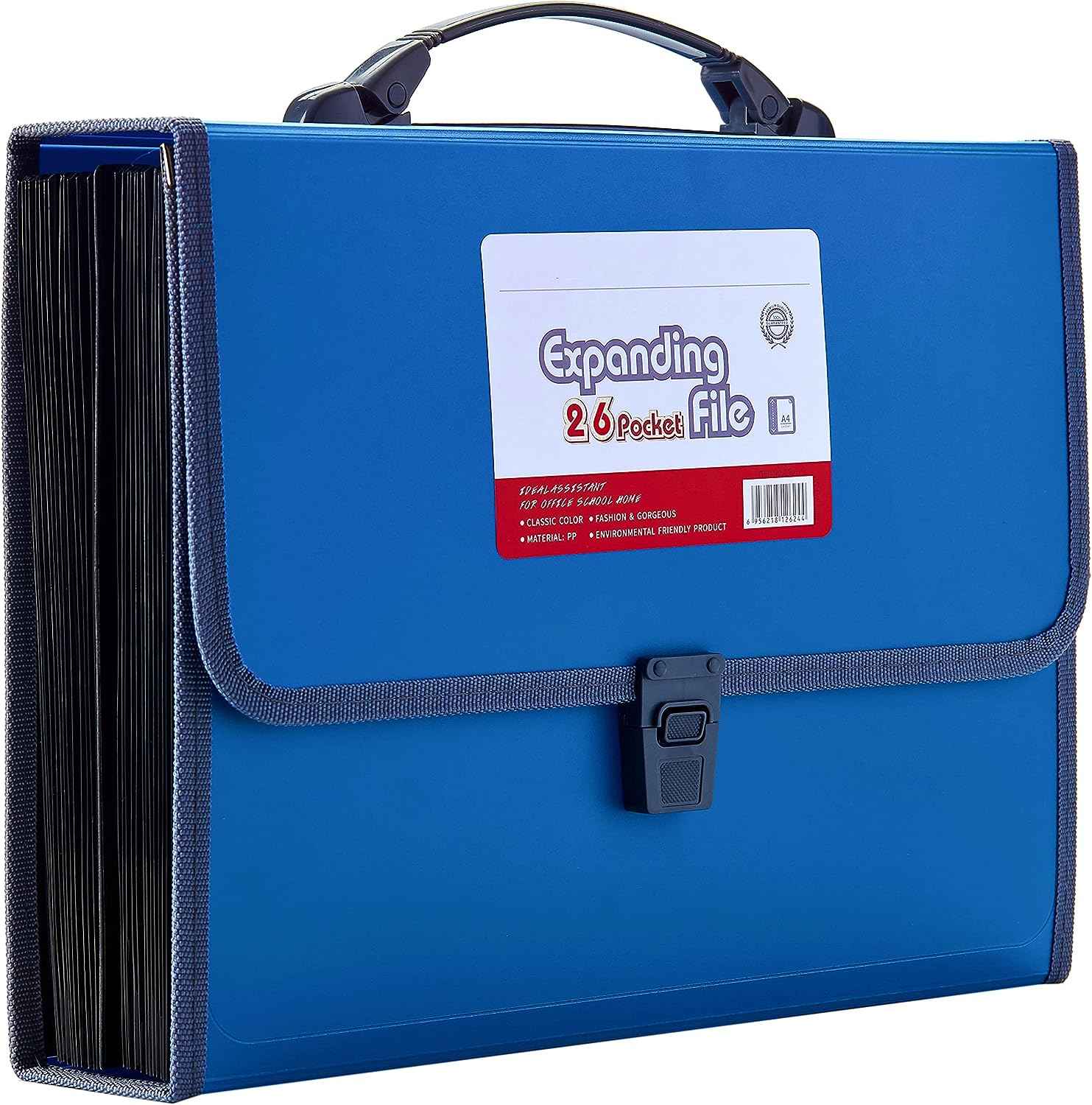 26 Pockets Expanding File Folder with Handle - Letter A4 Paper - TTpen