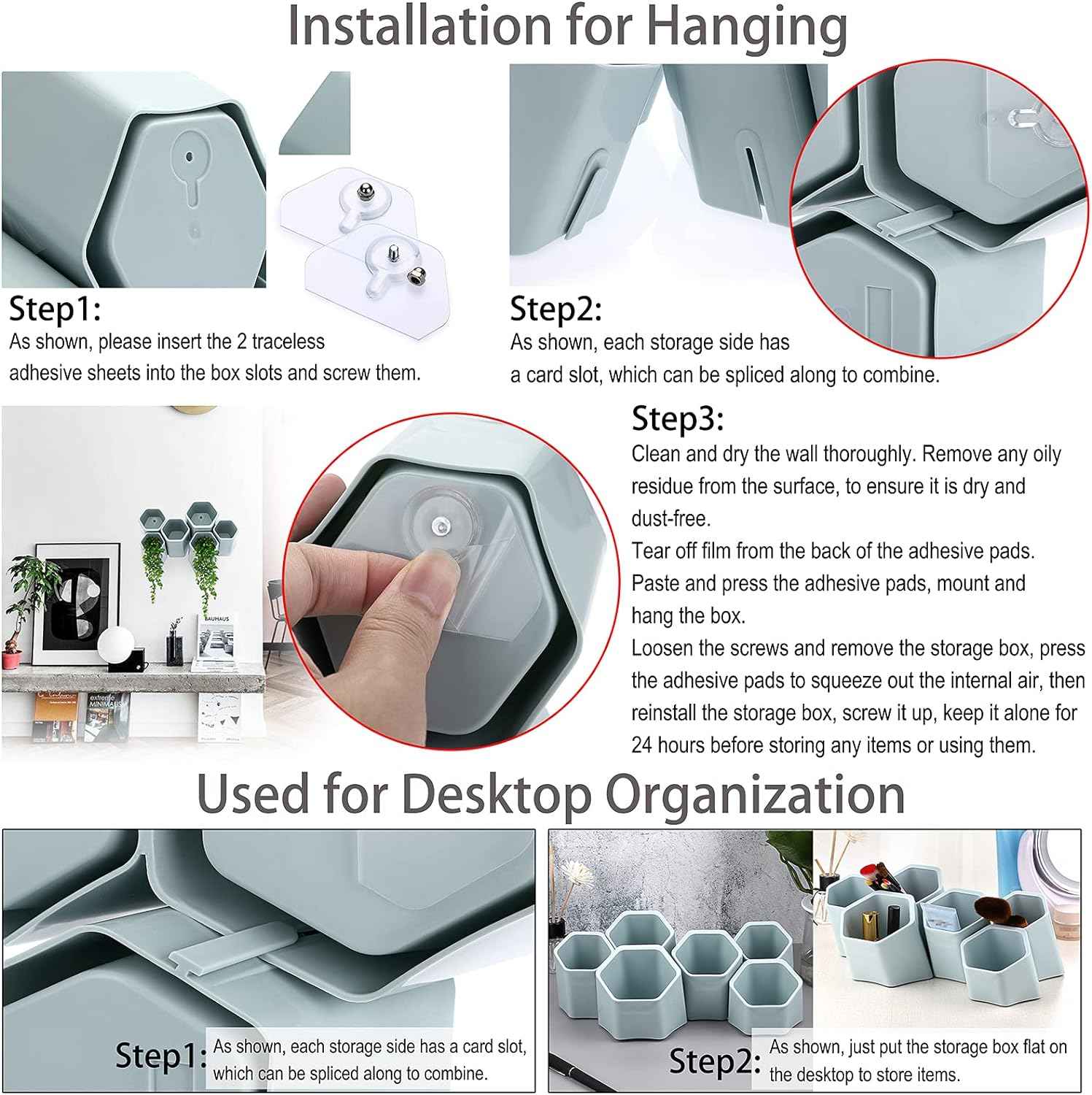 Hexagonal Creative Pen Holder Desktop Wall-Mounted - TTpen