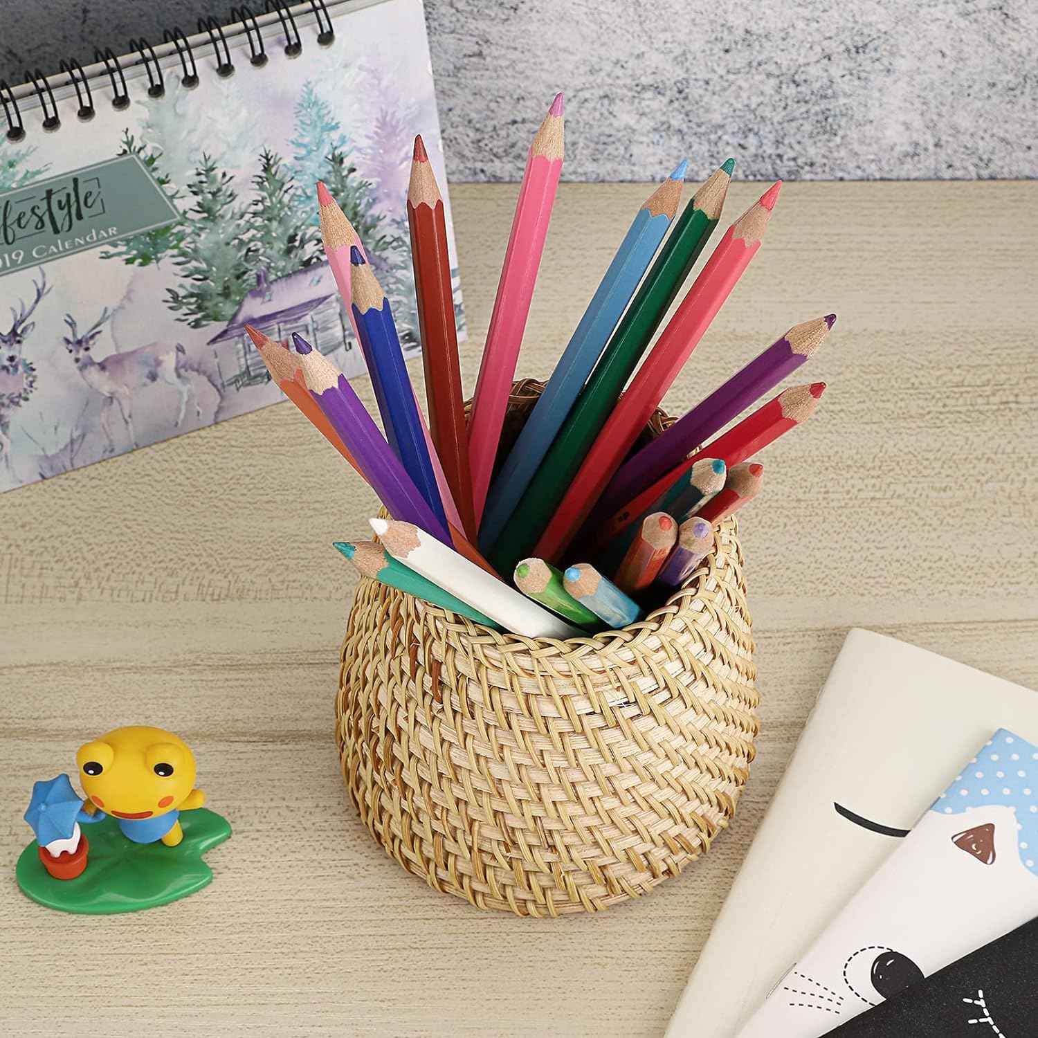 Rattan Pen Cup,Handmade Desk Pencil Holders - TTpen