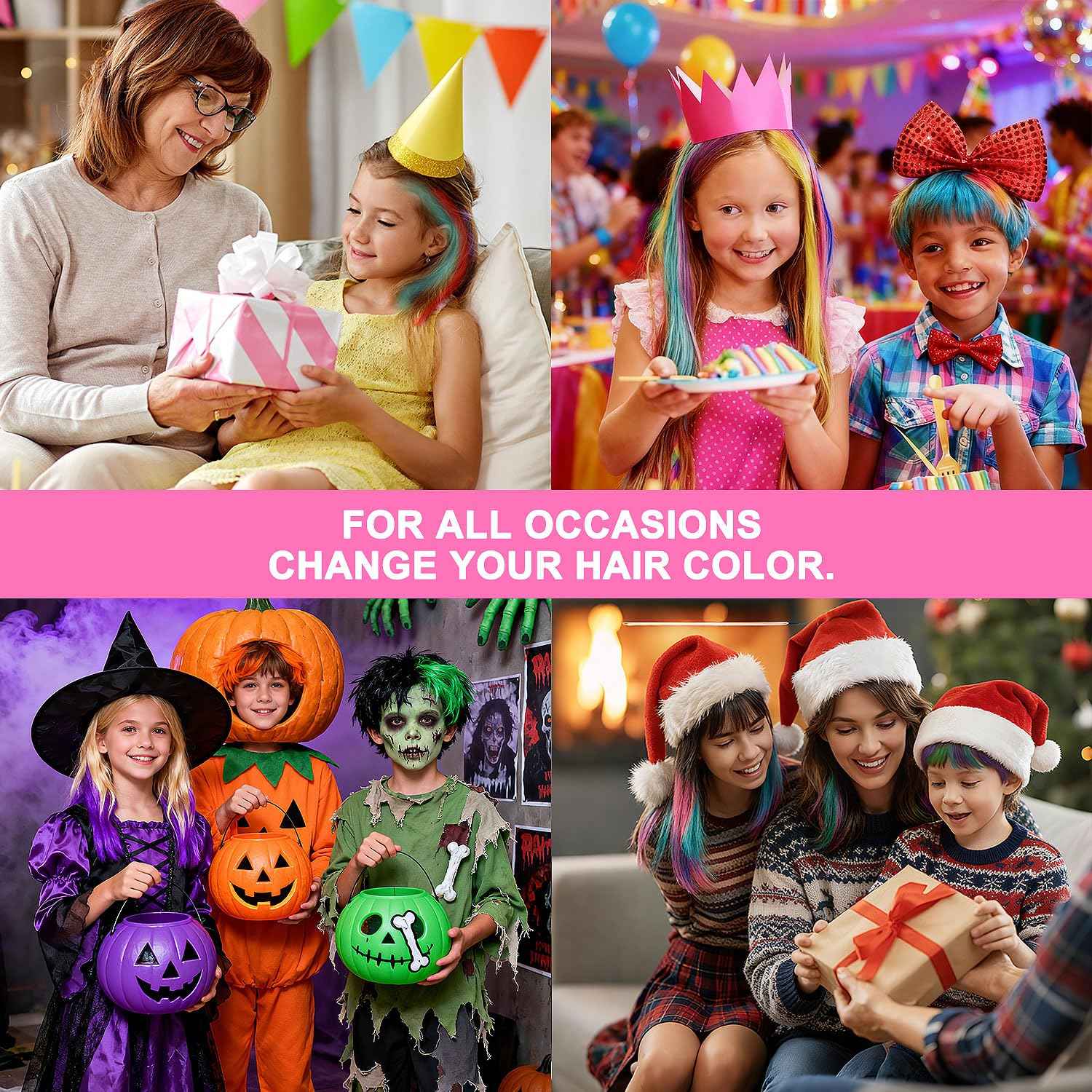 10 Color Temporary Hair Chalk Pens for Girl