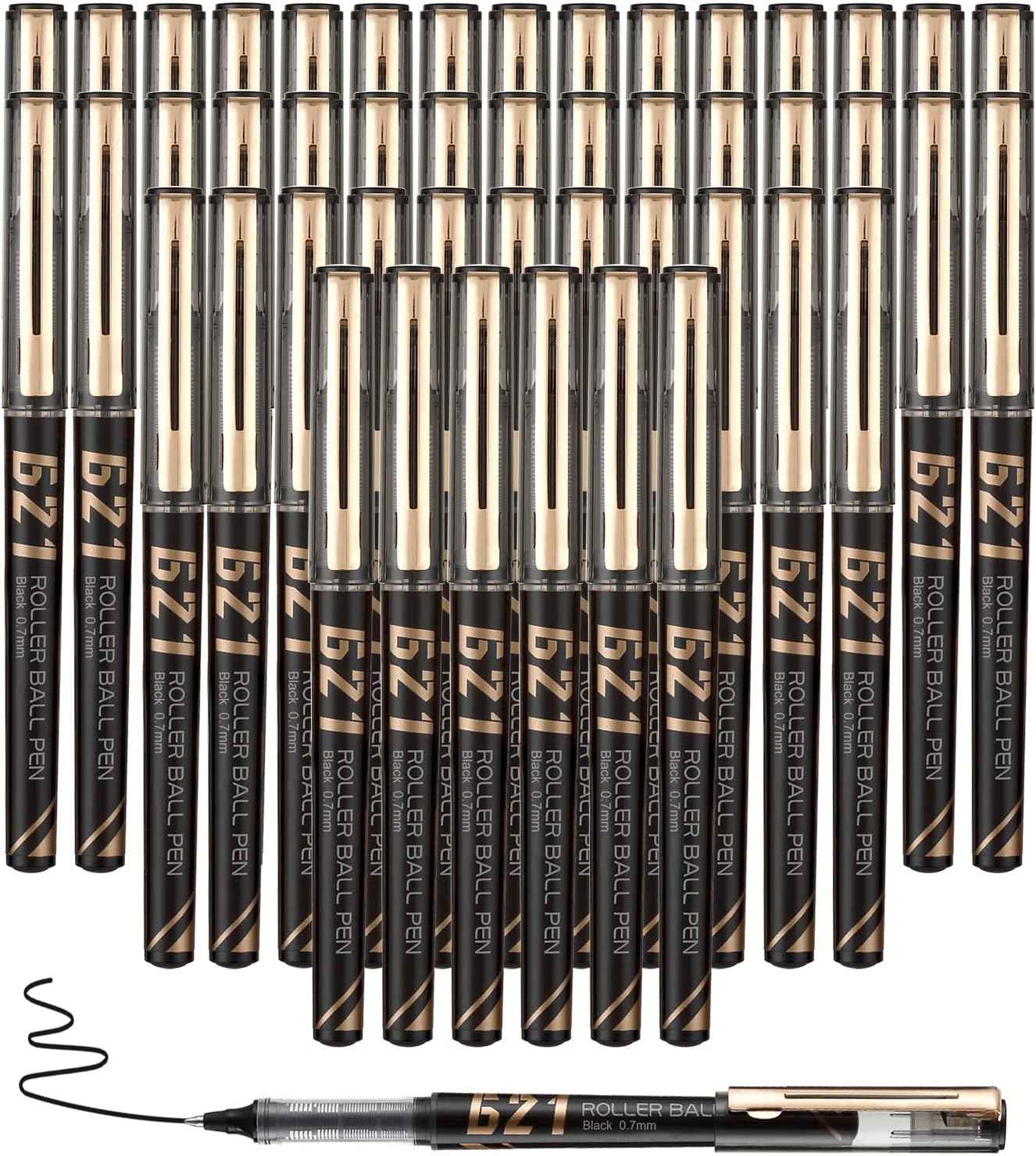 Comix 621 Rollerball Pens,Black Liquid Ink, 0.7mm Medium Point - TTpen