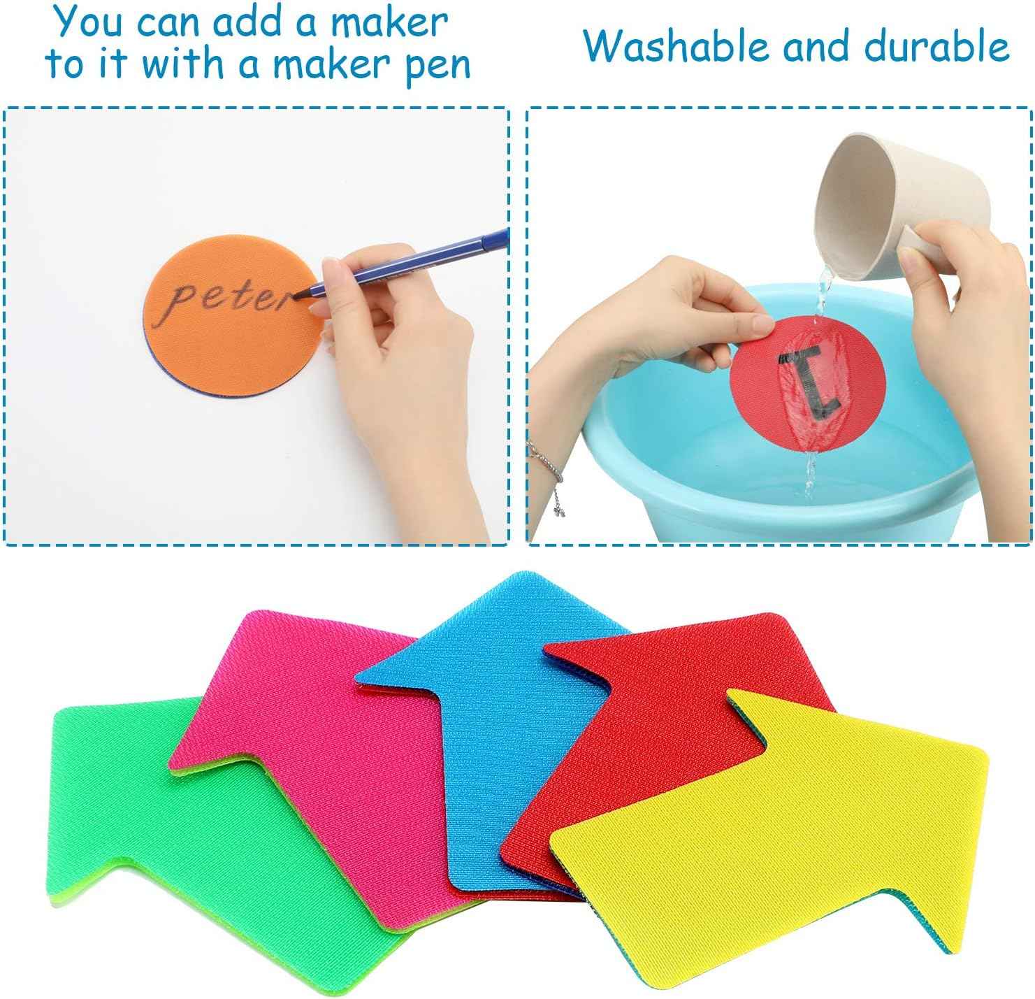 94Pcs Carpet Markers with Styles of Star,Arrow,Circle,Footprint,Number - TTpen