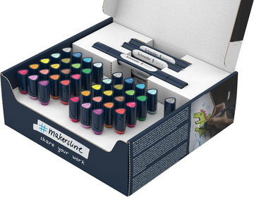 Schneider Twin Marker Paint-It 040 Brush & Round Tip 20 Colors (52 Pieces)