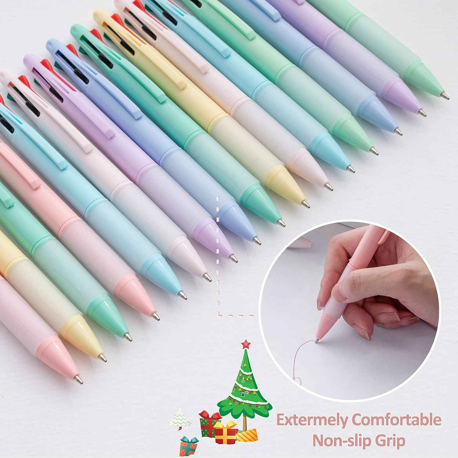 8 Pack BallPoint Multi Pens 4-in-1 Colored Pens (1.0mm) - TTpen