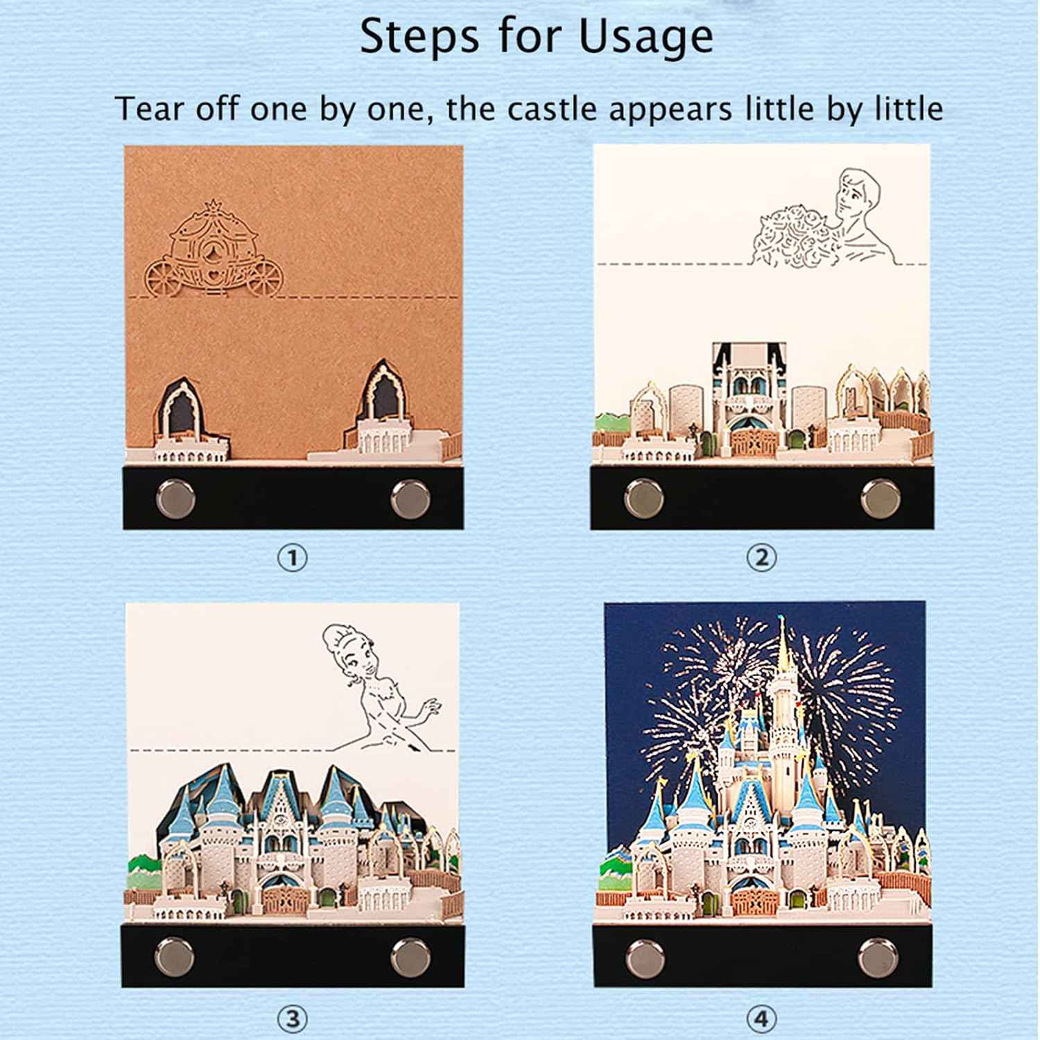 Fantasy Castle 3D Sticky Note Paper Memo Pad - TTpen