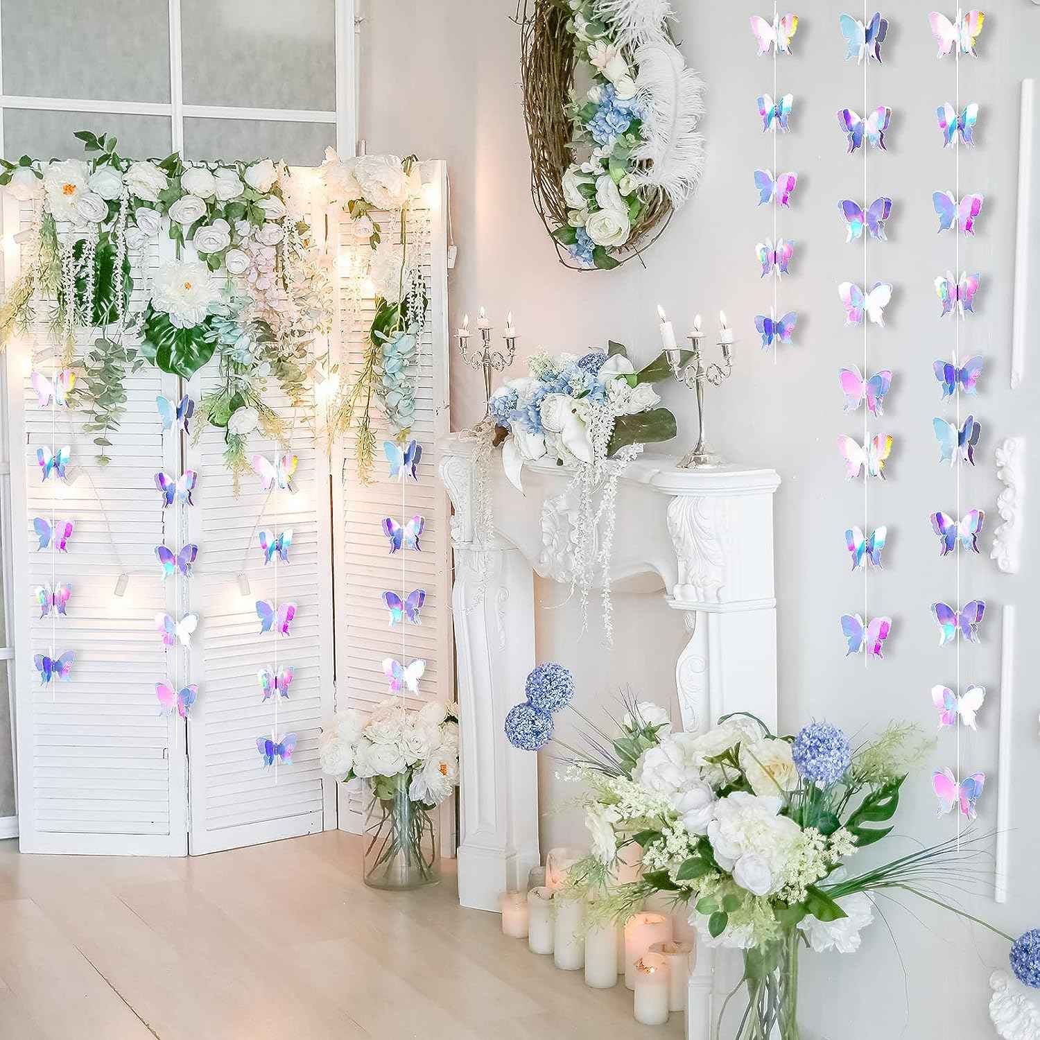 3D Butterfly Hanging Party Garlands Laser Paper Decoration - TTpen