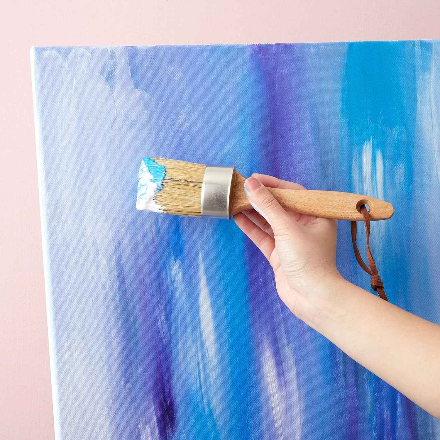 6 Pieces Chalk Wax Paint Brushes Set Boar Bristle - TTpen