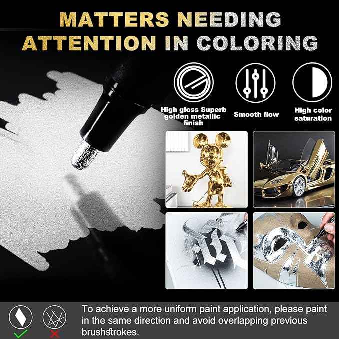 Guangna 4 Colors Liquid Chrome Marker Pens 2mm Tip - TTpen