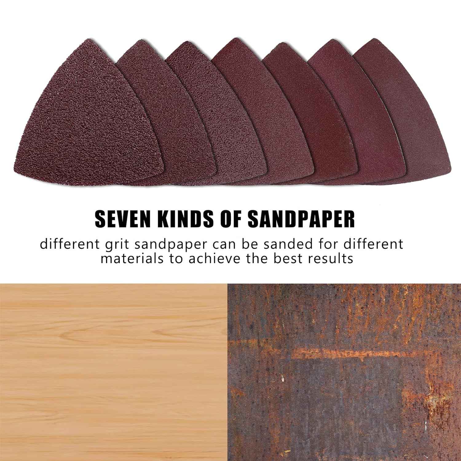 170PCS Hook and Loop Triangle Sandpaper for 3-1/8 Inch - TTpen