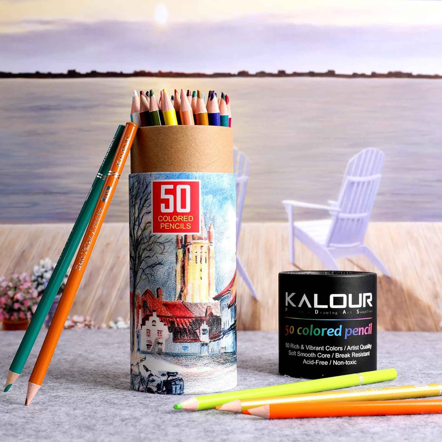 KALOUR Premium Colored Pencils Set 50 Colors - TTpen