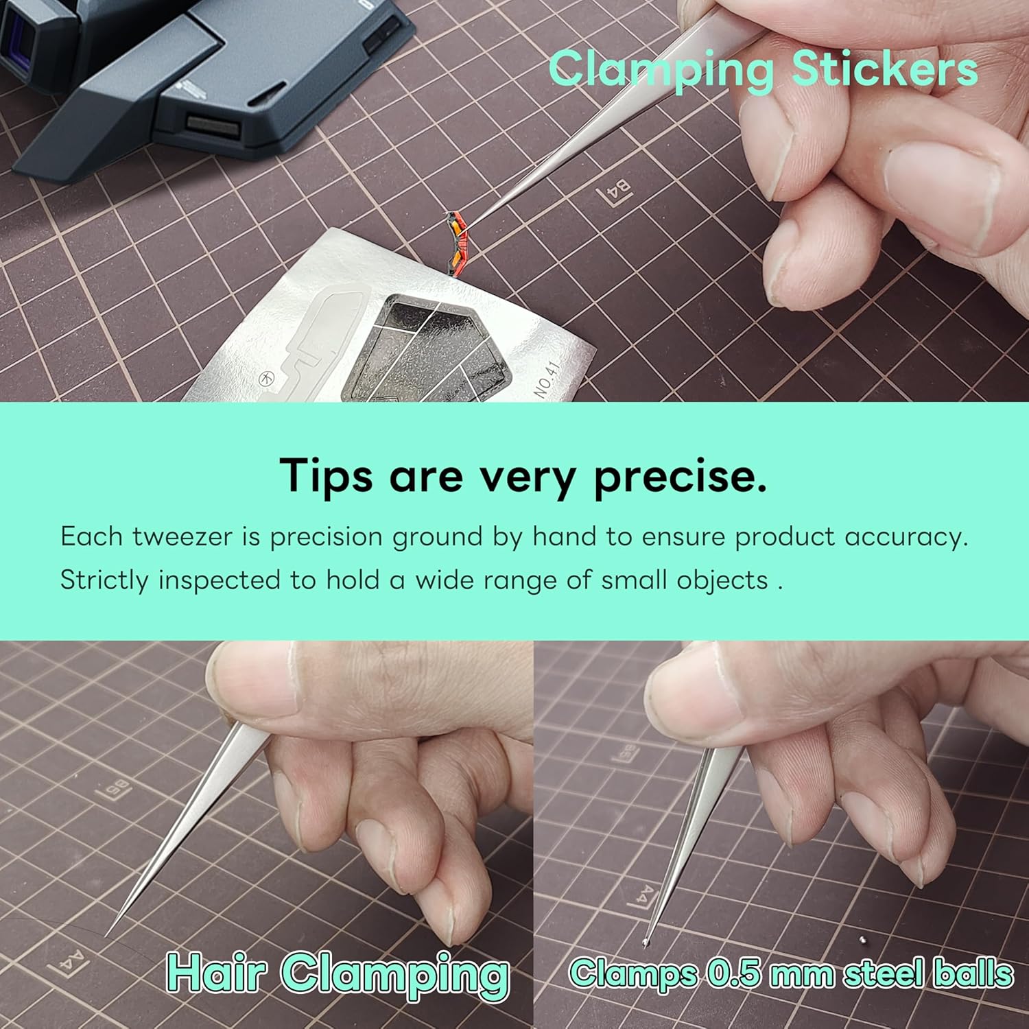 Stedi 2PCS Precision Tweezers Set Straight & Curved Tip for Gundam - TTpen