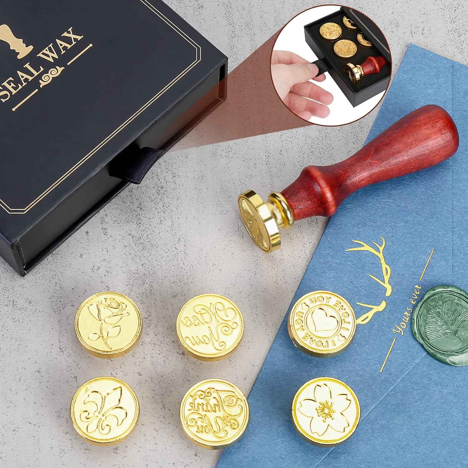 7 Piece Wax Seal Stamp Set - TTpen