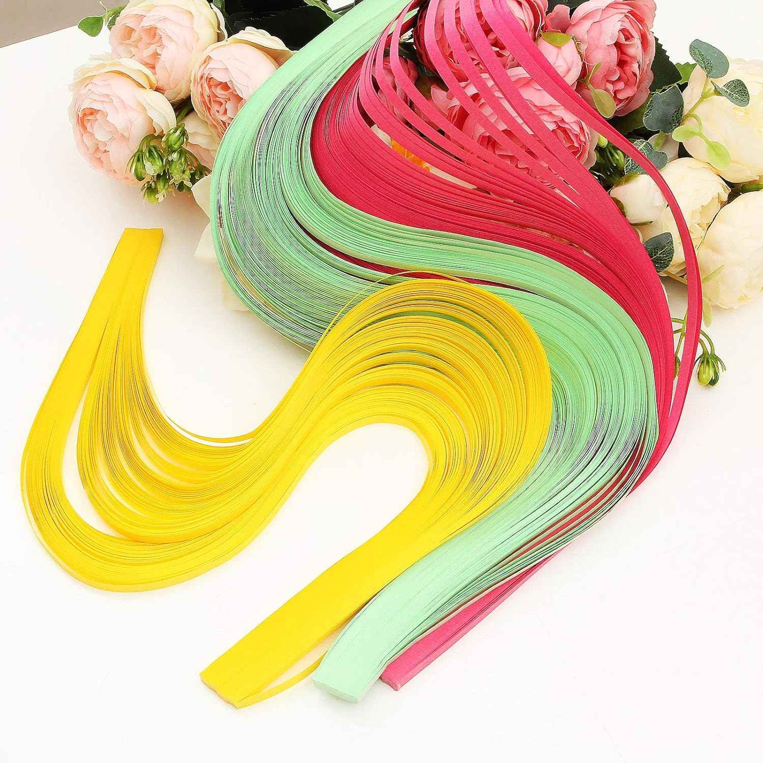 35 Colors 4200 Strips Paper Quilling Strips Set Width 5mm Length 54cm - TTpen