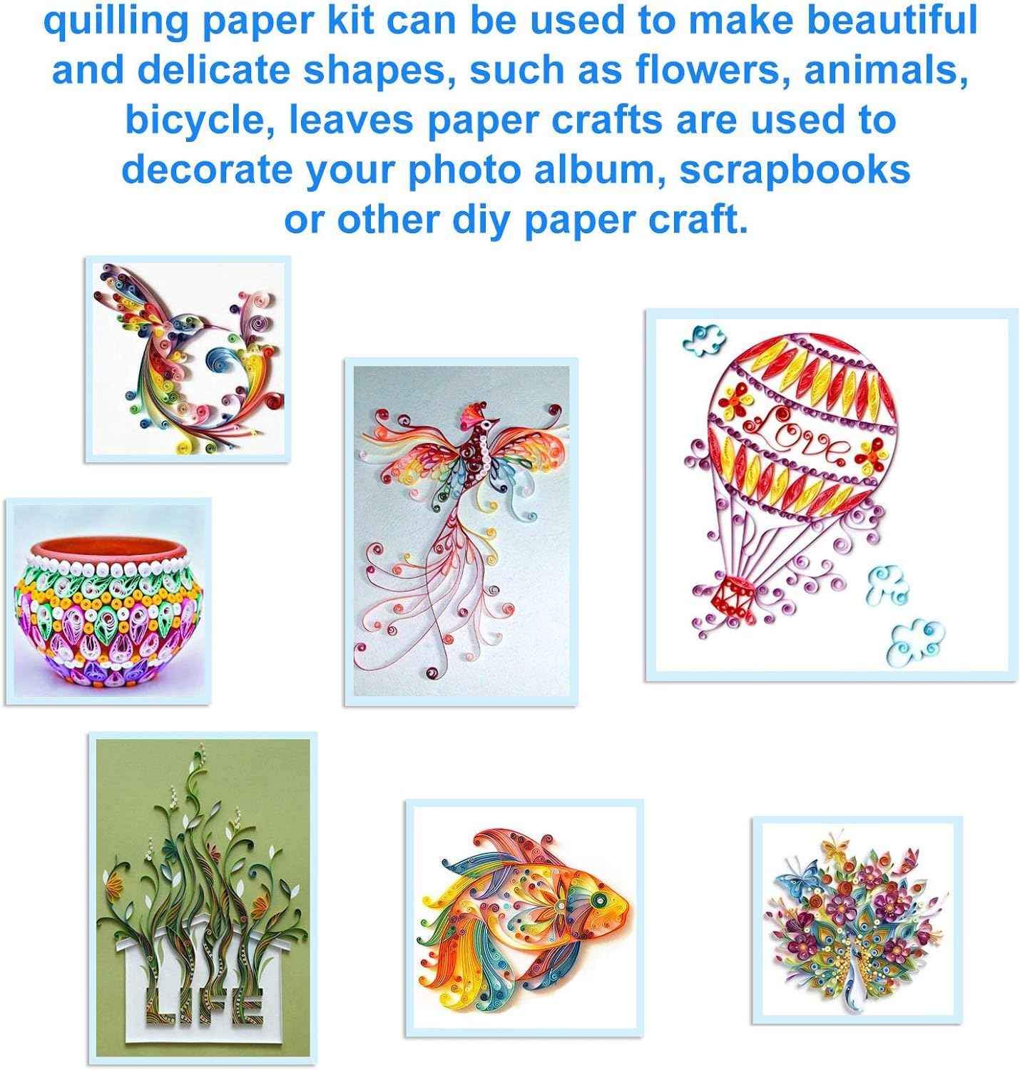 35 Colors 4200 Strips Paper Quilling Strips Set Width 3mm Length 54cm - TTpen
