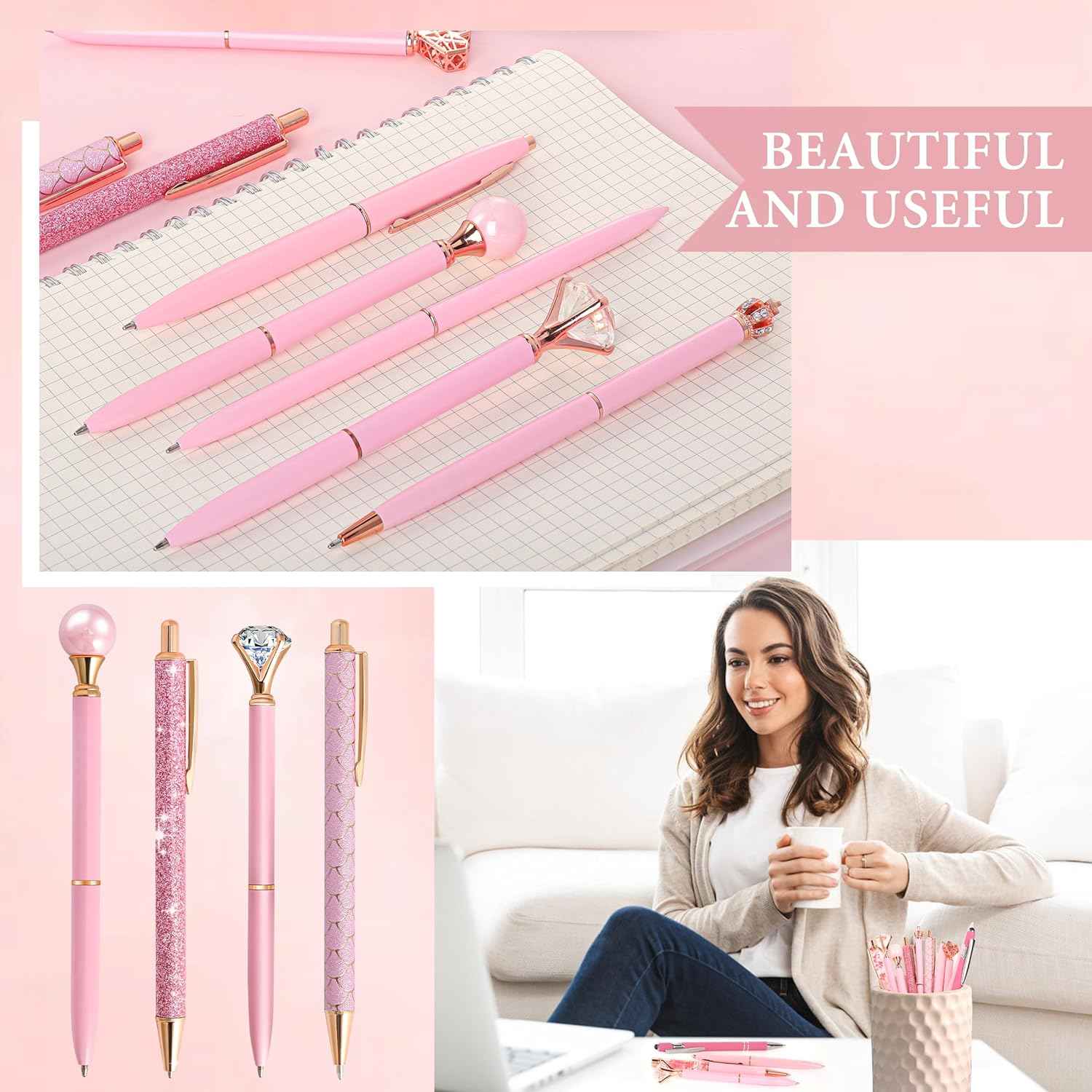 10Pcs Ballpoint Pens Set Party Favors for Kids Purple Pink Pens Gifts - TTpen