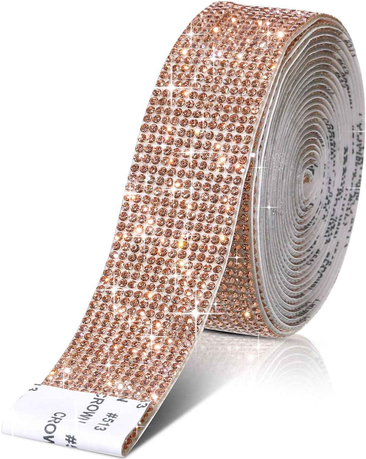 Self Adhesive Rhinestone Strips Crystal Ribbon Sticker Wrap for DIY Car Phone - TTpen