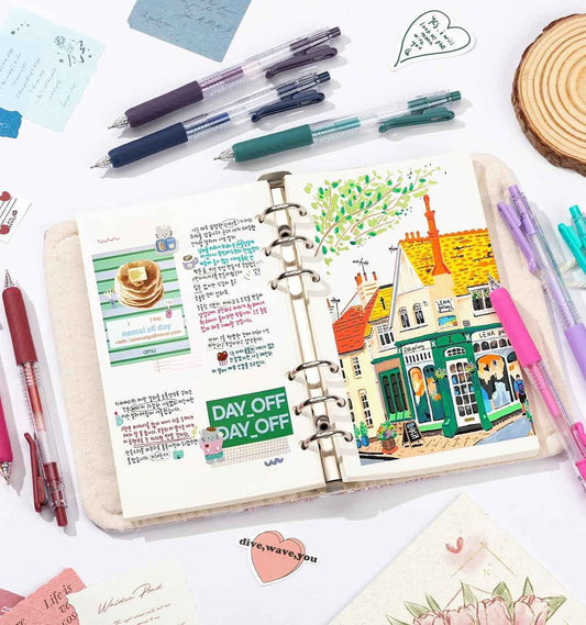 Languo 36 Colors Retractable Gel Pens 0.7mm for Coloring Drawing